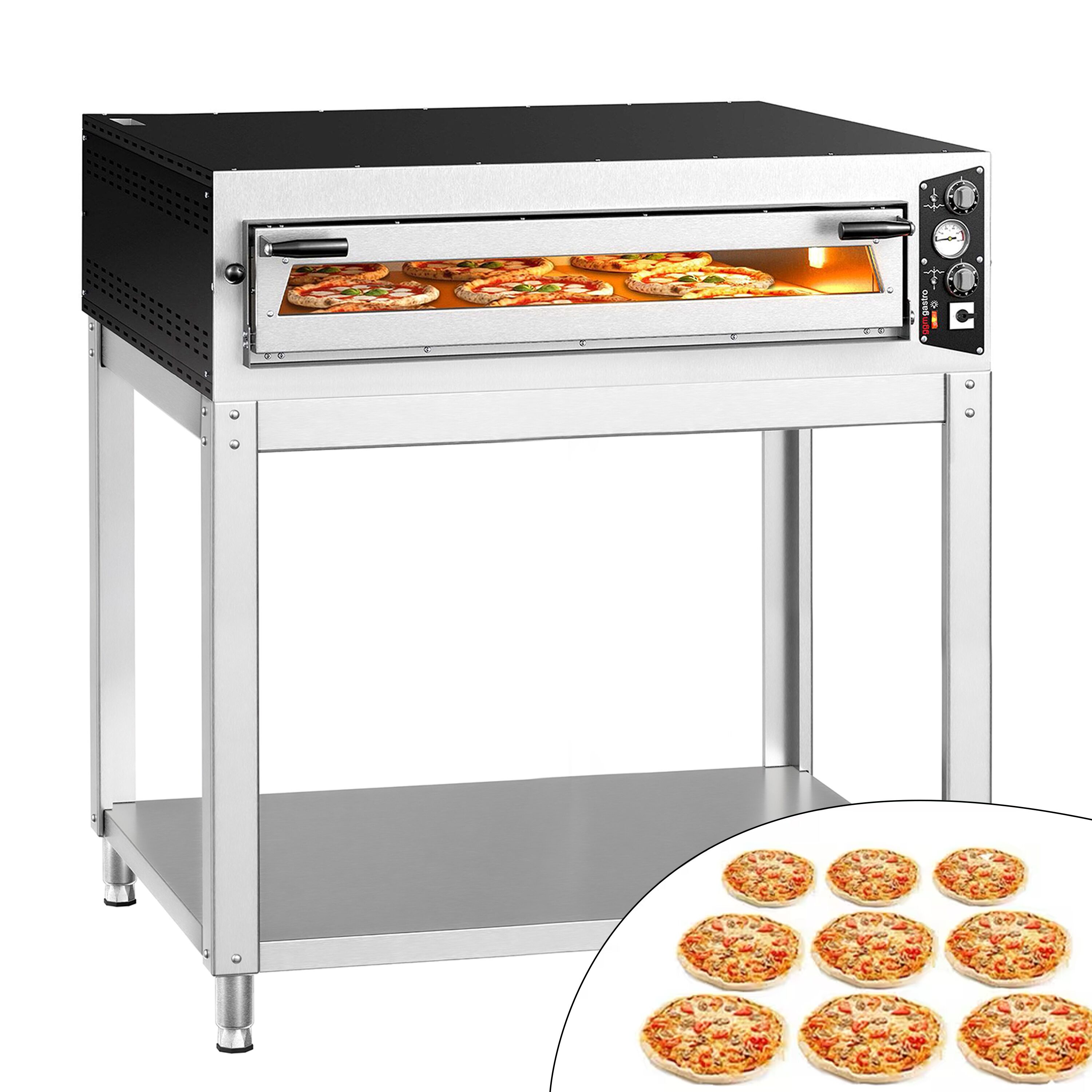 Four à pizza électrique – 9 x 34 cm (large) – Manuel – incl. support inférieur