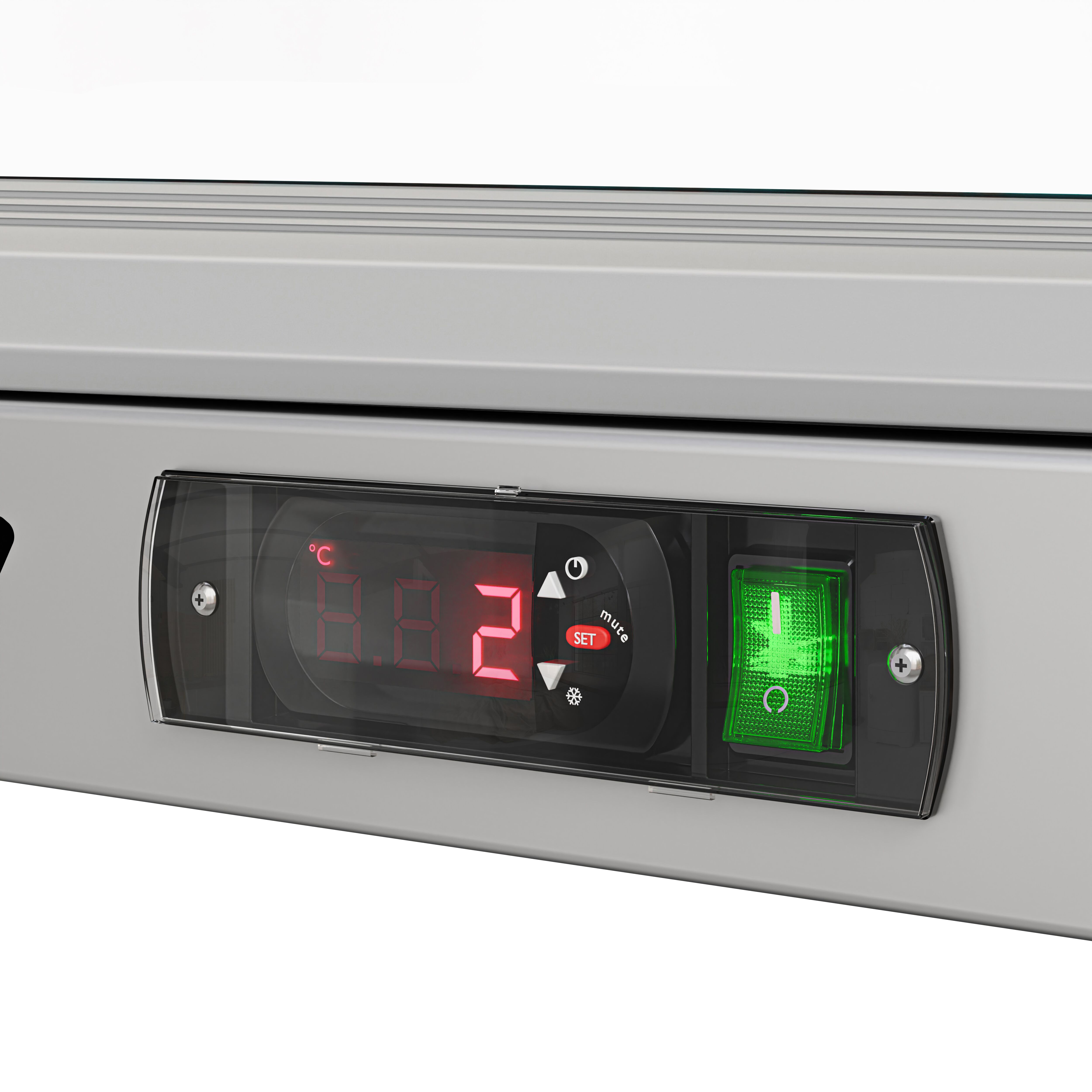 Réfrigérateur de bar – 1350 mm – 320 litres – avec 3 portes vitrées battantes – Gris