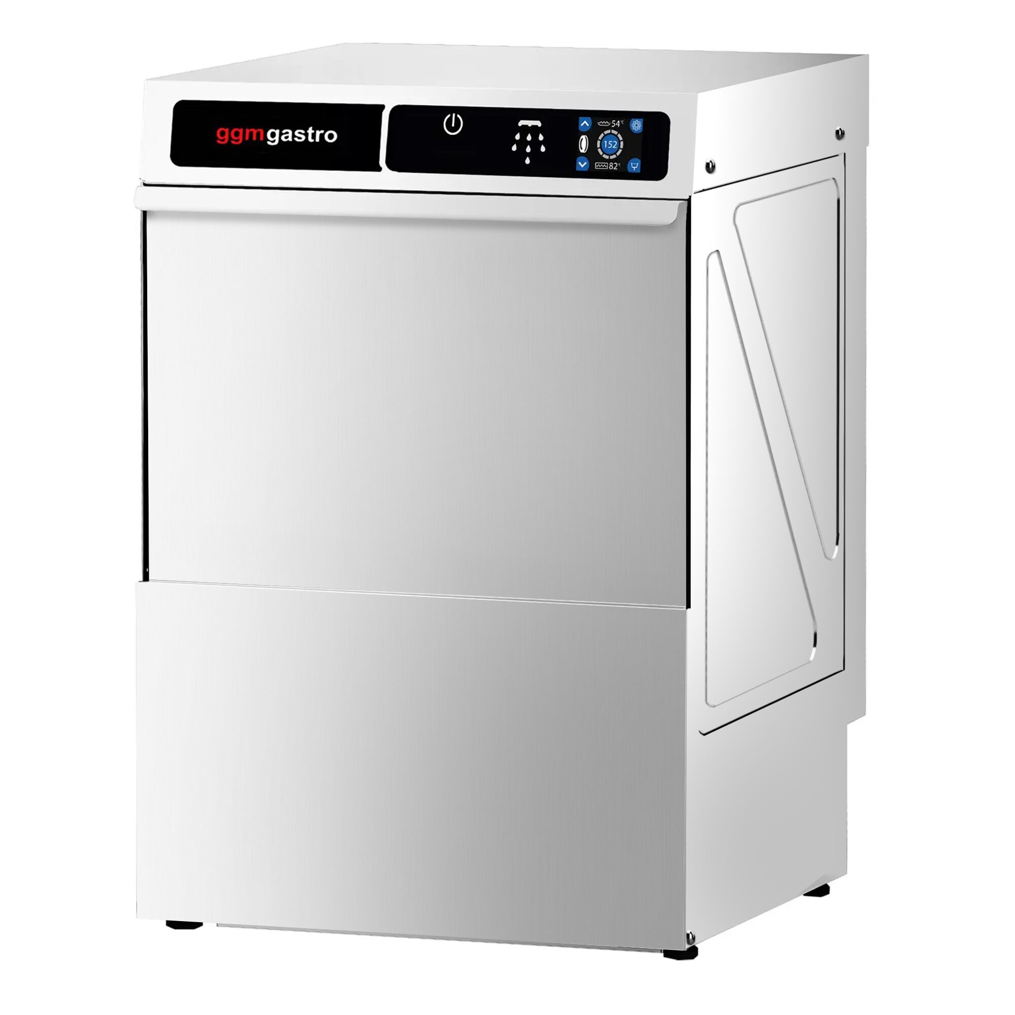 Lave-verres professionnel - Tactile - 3,30kW - avec pompes à détergent, de liquide de rinçage et de vidange