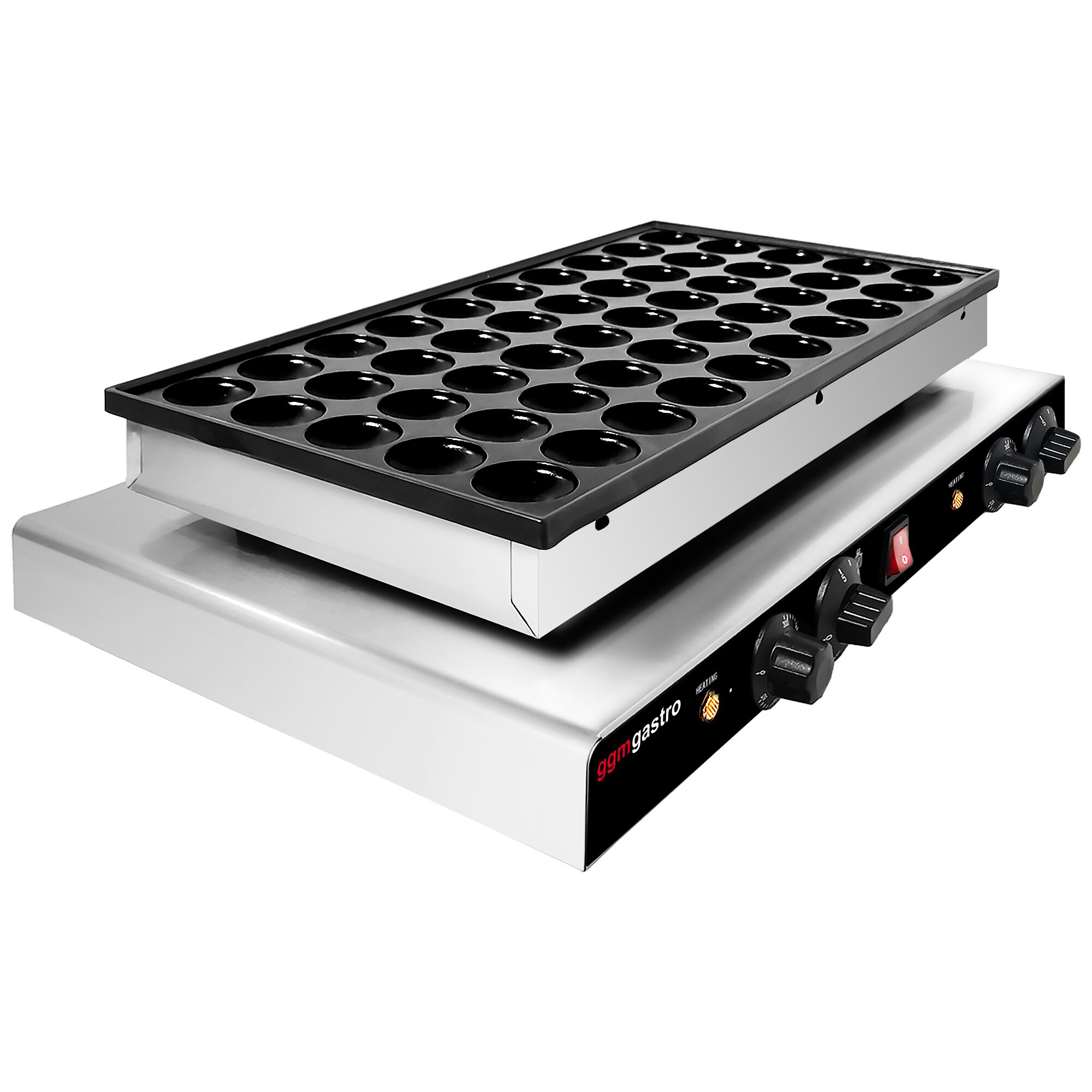 Gaufrier – simple – manuel – 1,7 kW – Forme : poffertjes – pour 50 pièces