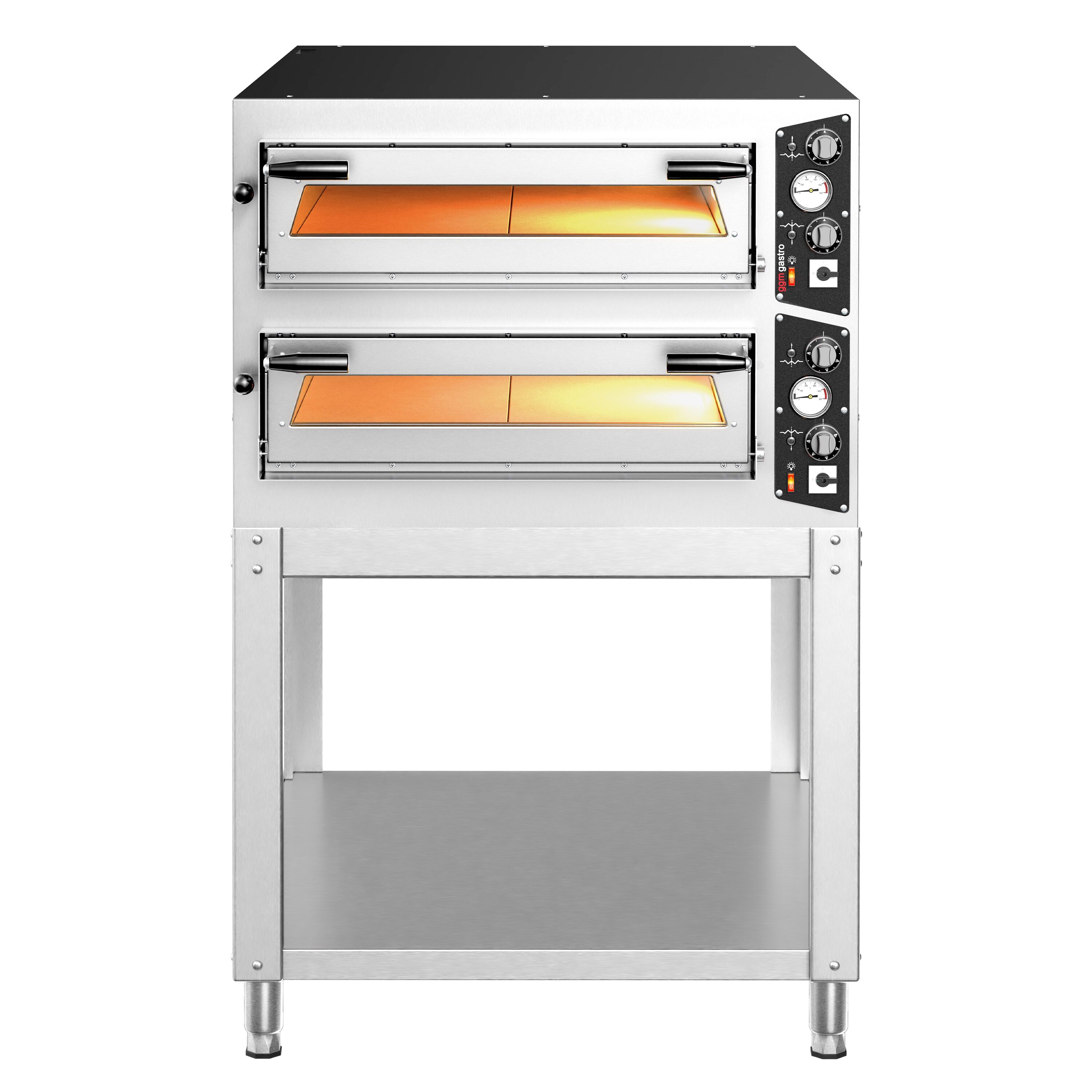 Four à pizza électrique – 6+6 x 35 cm (profondeur) – Manuel – incl. support inférieur
