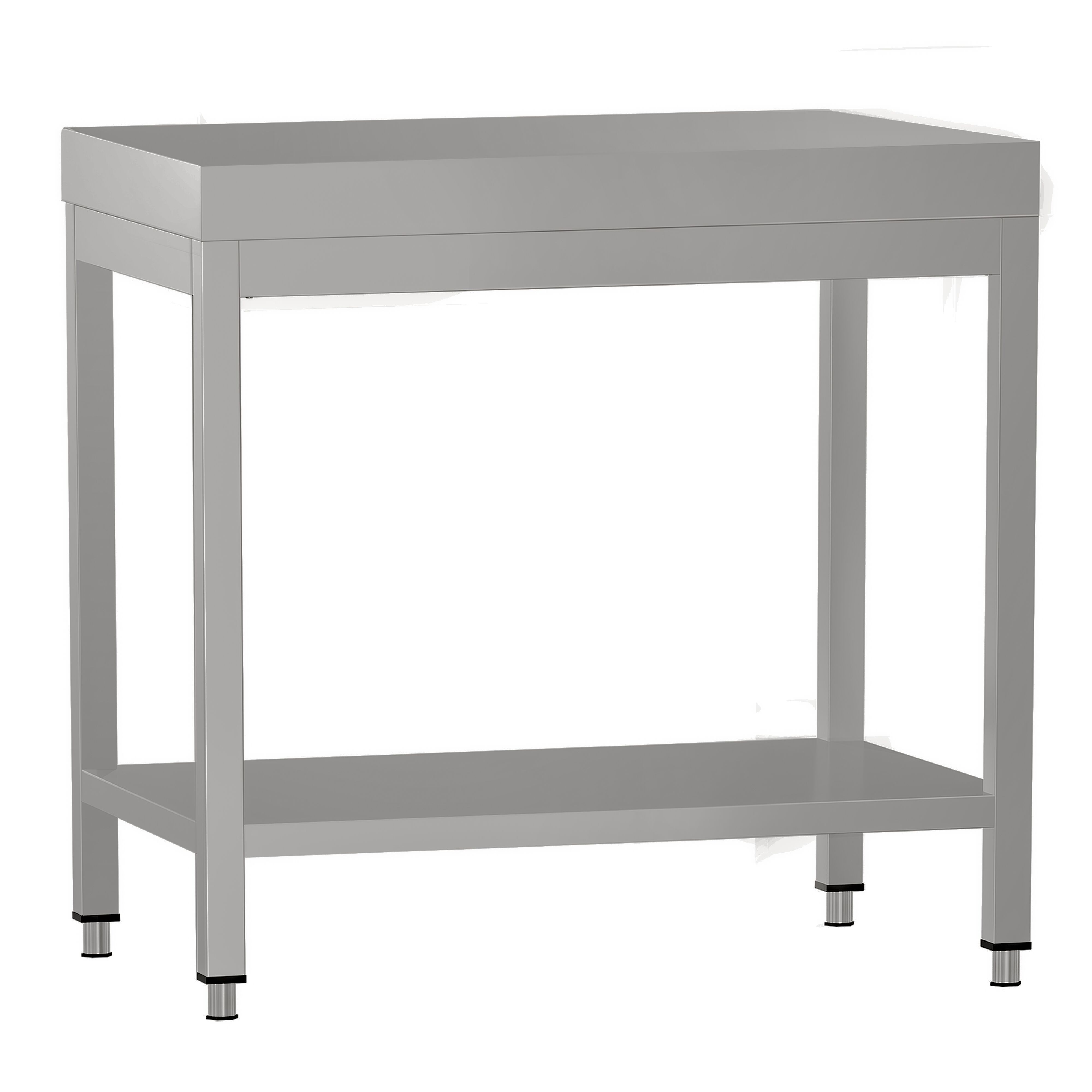 Table de travail en inox ECO – 600 × 700 mm – avec tablette inférieure