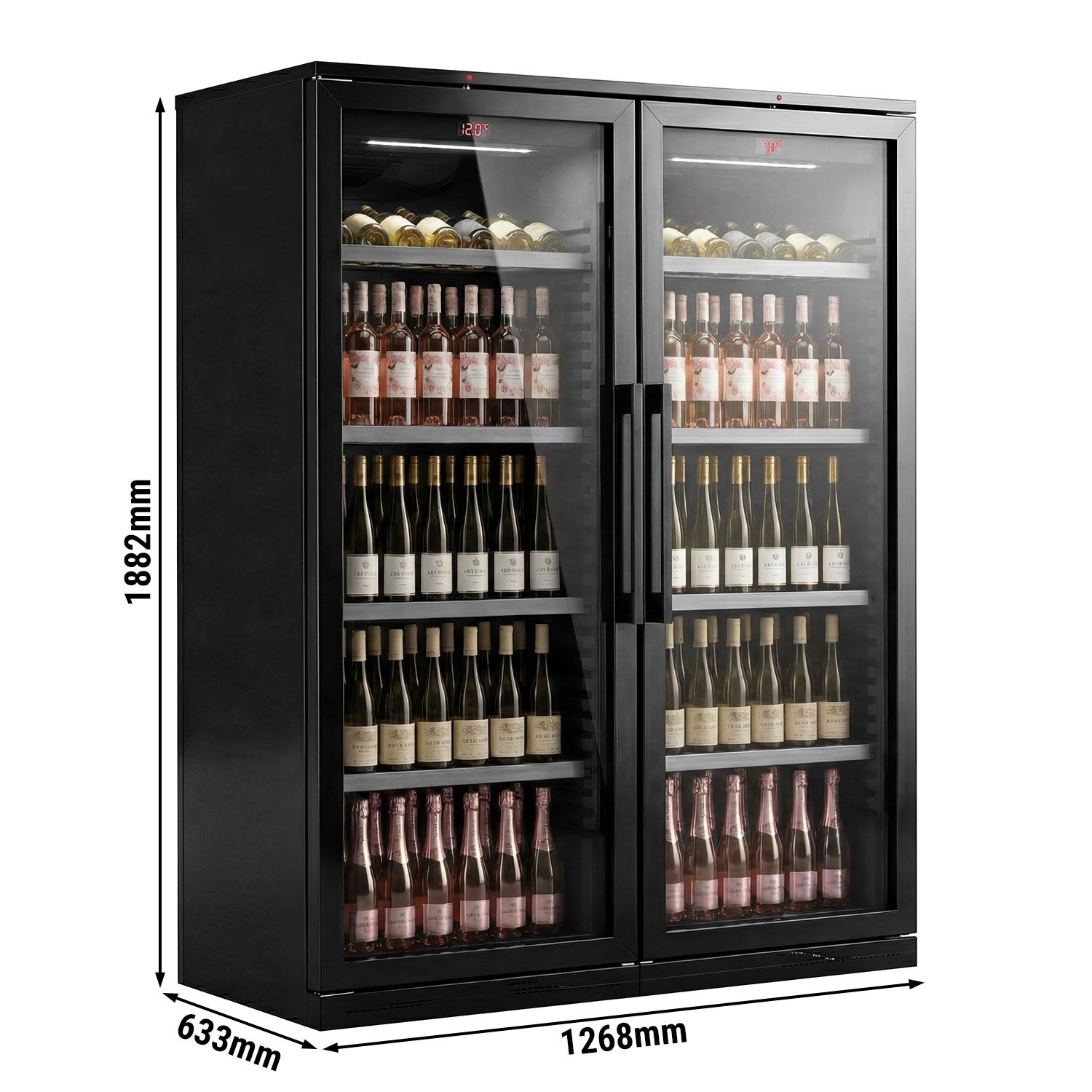Vinkyl – 2 klimatzoner – 798 liter – max. 234 flaskor