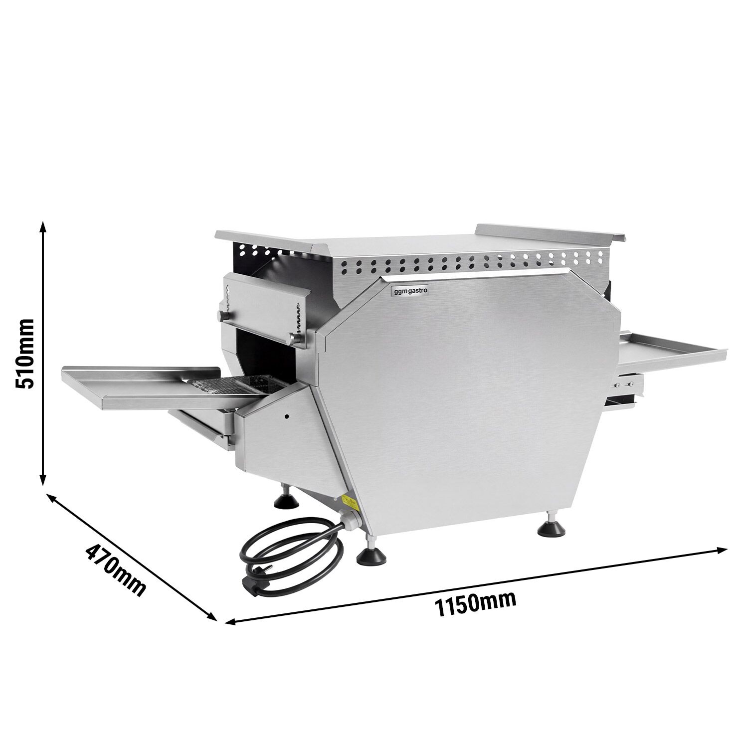 Gril électrique professionnel continu - 3,60kW - à poser - P1150mm
