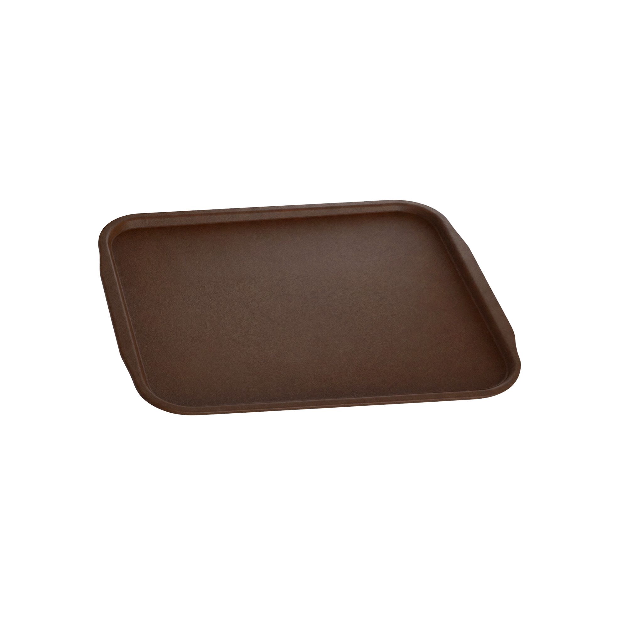 (10 kom) Poslužavnik za kantinu - ABS plastika - 360x270 mm - Visina: 20 mm - Smeđi - protuklizna površina
