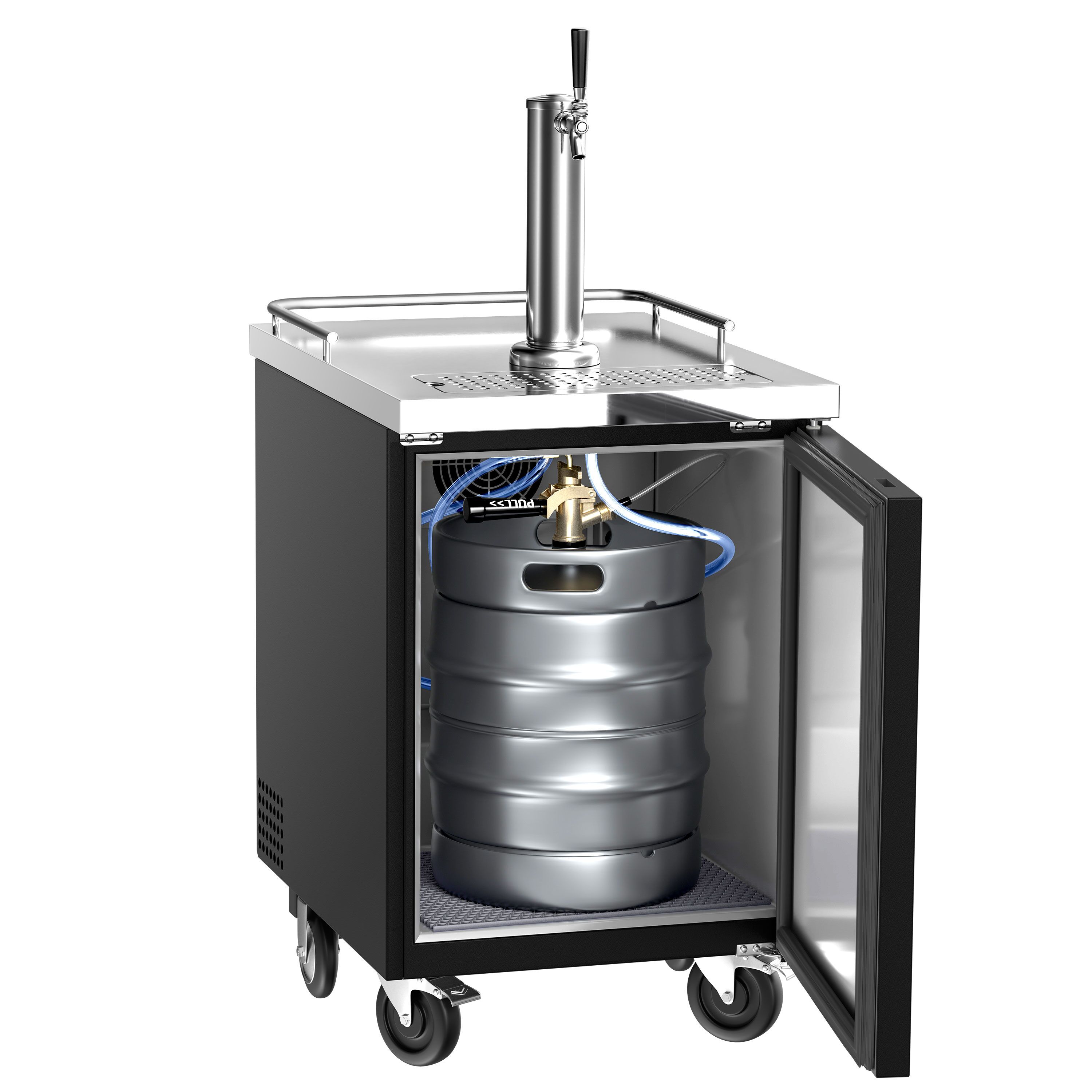 Tireuse à bière professionnelle - 1x 50L fûts - 1 robinet - 600x780mm - 1 porte