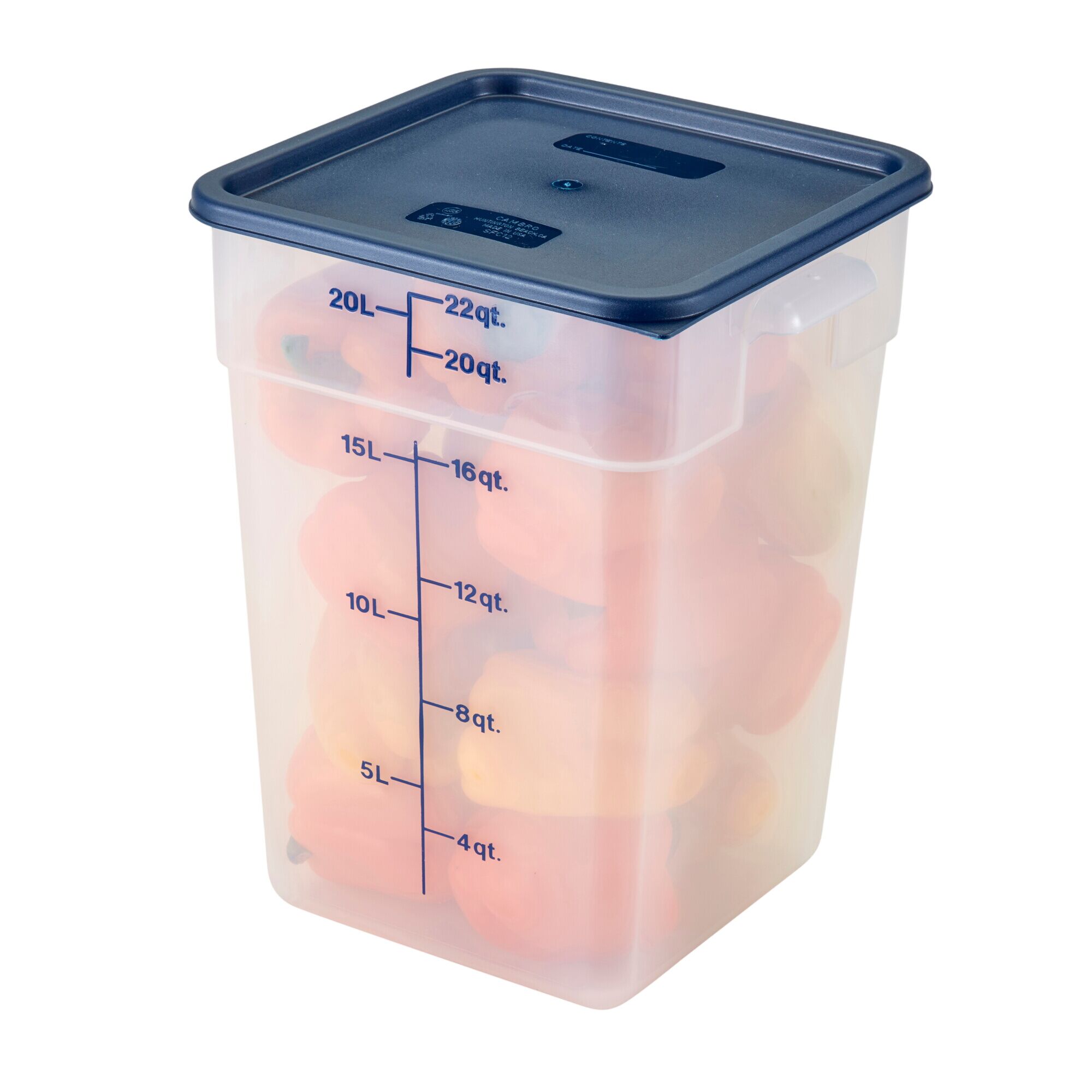 (6 pièces) CAMBRO | CAMSQUARES® – Récipient – 20,8 litres – transparent
