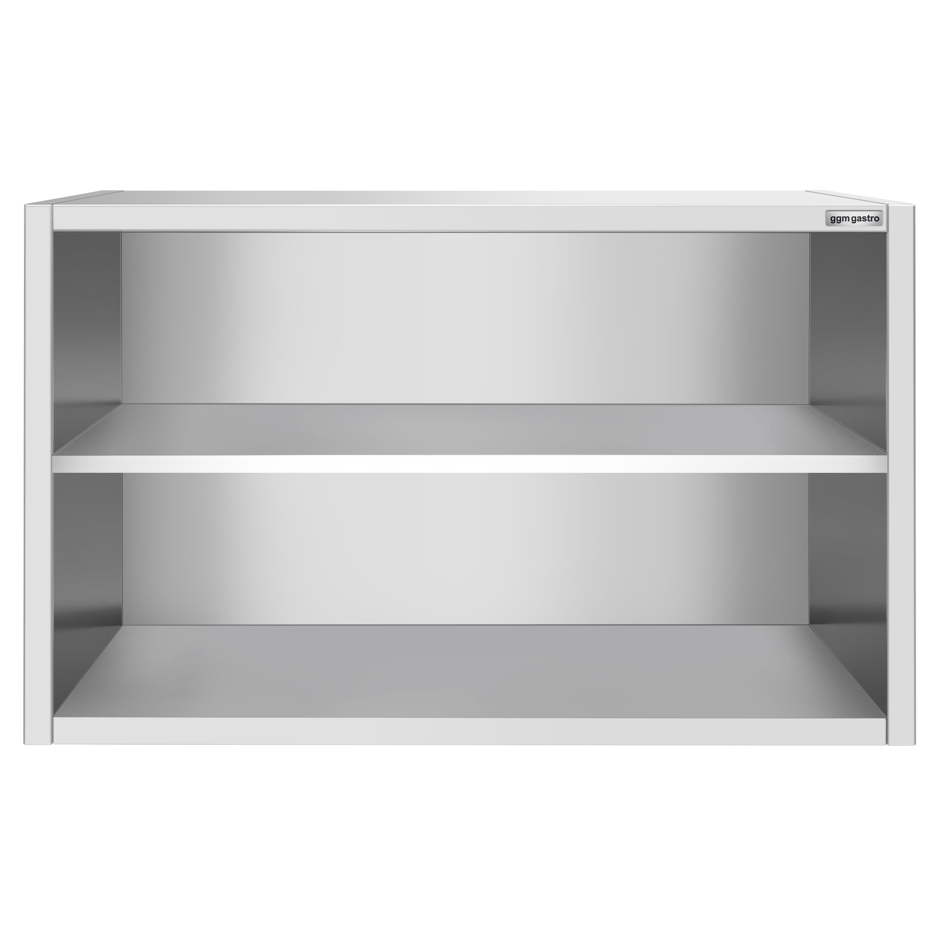 Armoire murale en acier inoxydable PREMIUM - 1200x400mm - sans portes (ouvert) - 800mm de haut