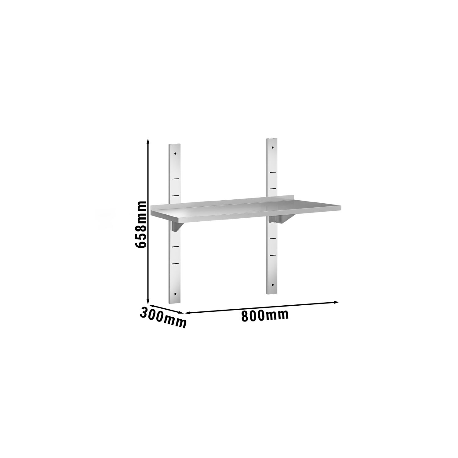 Étagère murale PREMIUM - 800 x 300 mm - avec 1 niveau