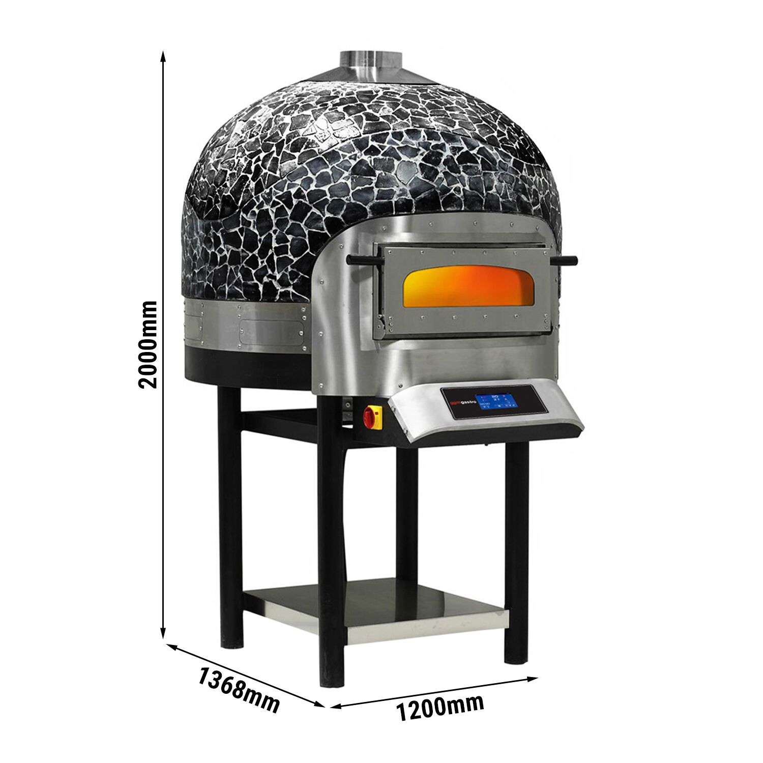 Elektromos pizzakemence - 6x Ø 30 cm - max. 400 °C - érintőkijelzős