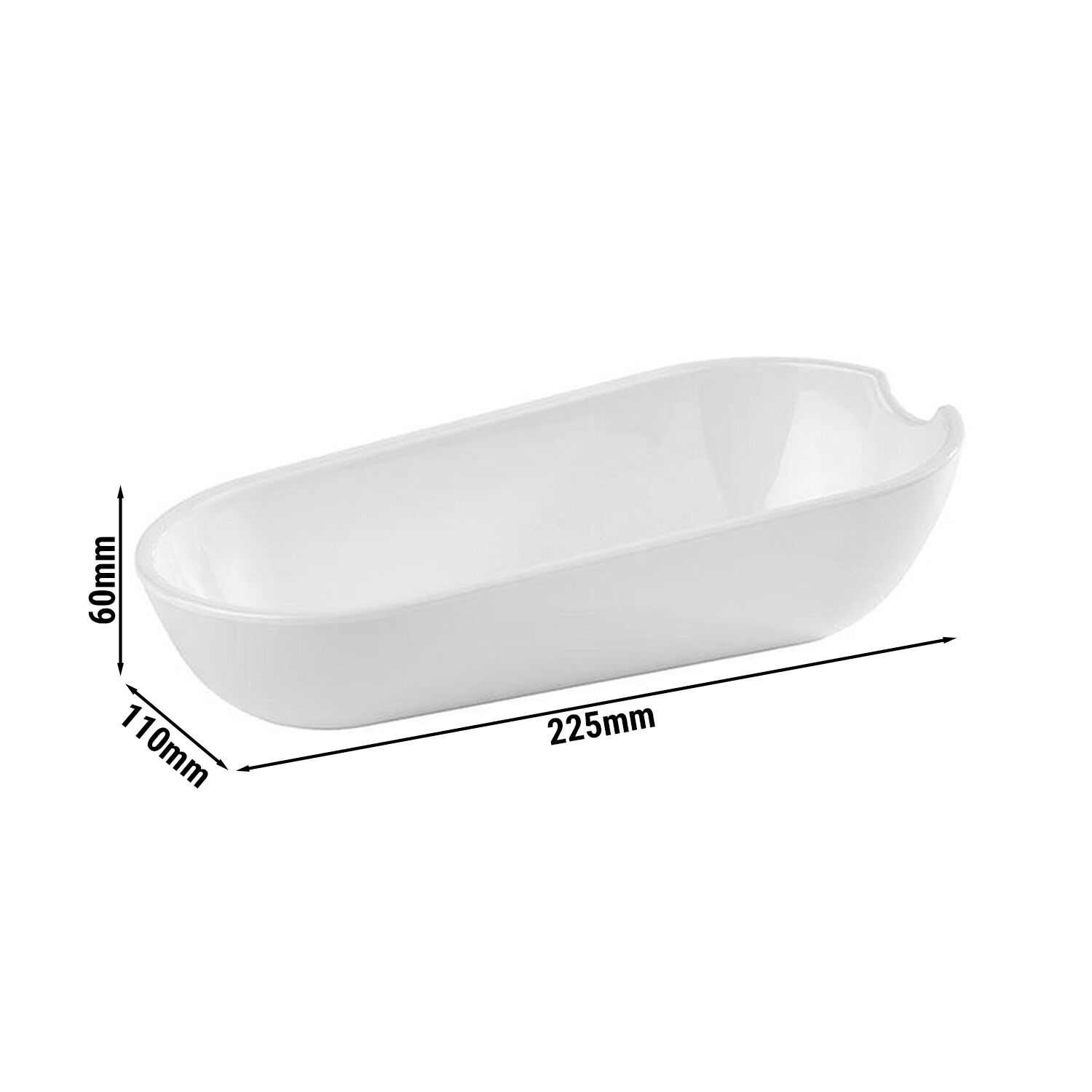 (6 pcs) Bac à couverts BOWL - Mélamine - 0,50 litre - Blanc - 6 pièces
