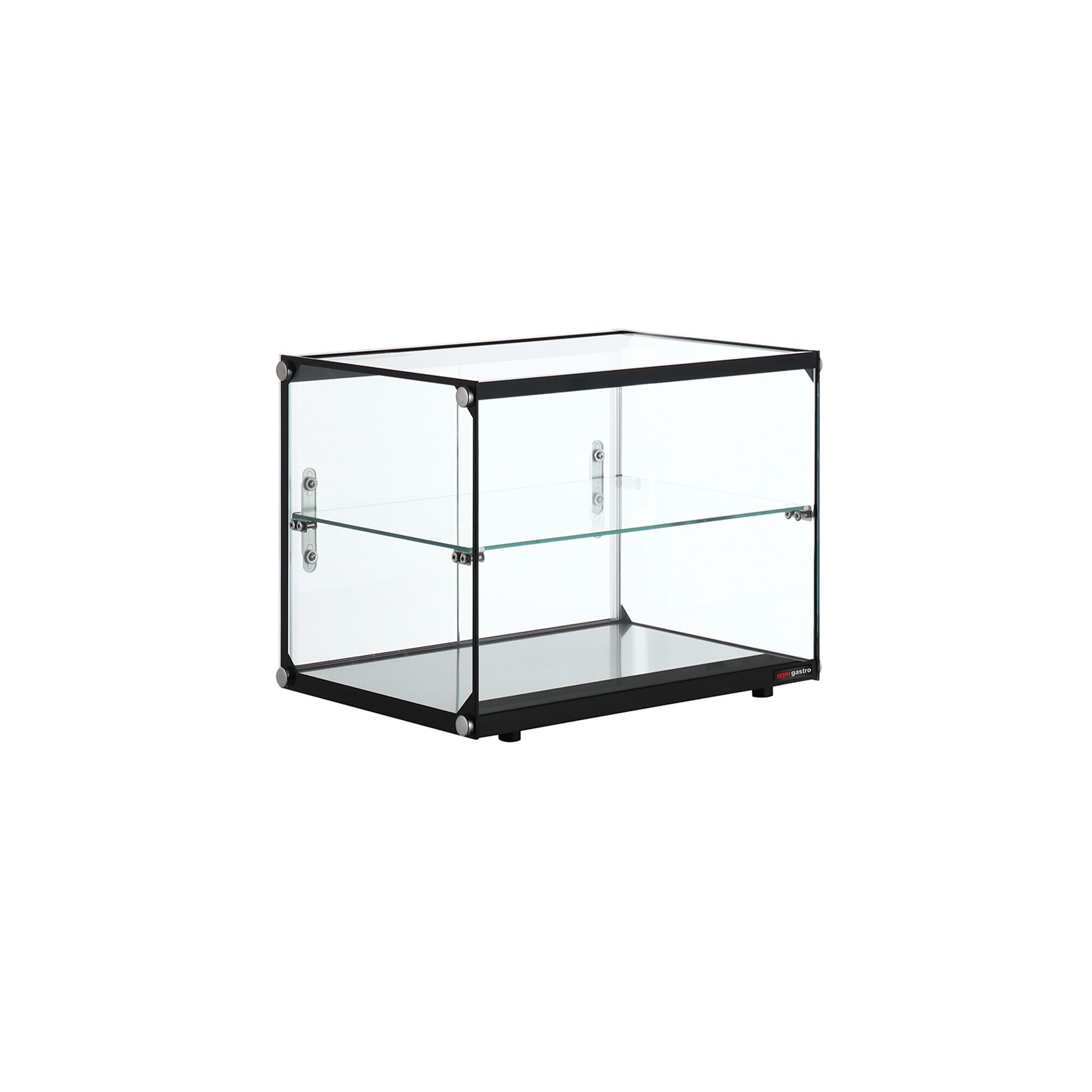 (Le gabarit fourni concerne uniquement des vitrines réfrigérées et ne s’applique pas à ce produit qui est une vitrine neutre non réfrigérée.)