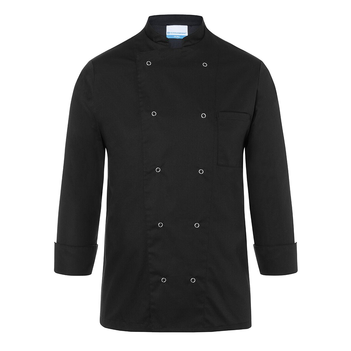 (6 pièces) KARLOWSKY | Veste de cuisine Basic - Noir - Taille : L