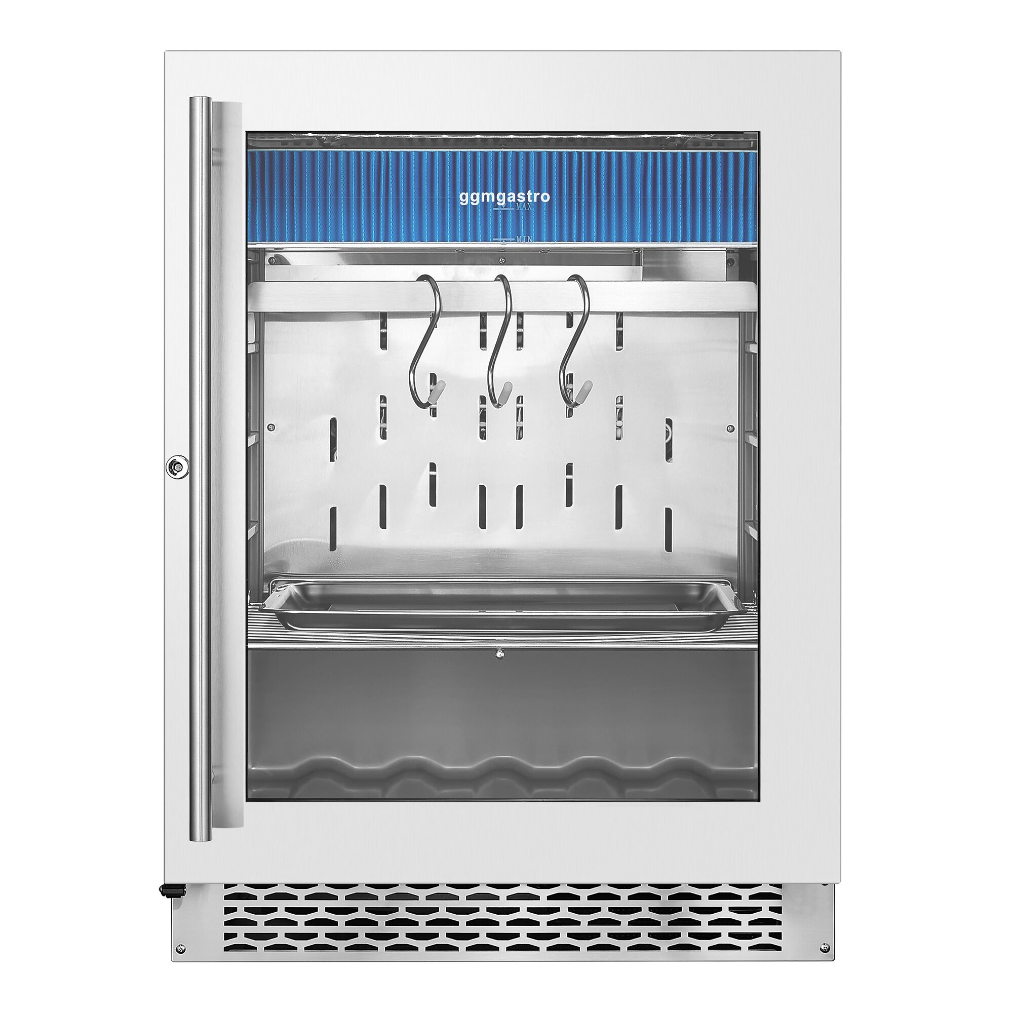 Armoire de maturation à sec pour viande - 595mm - 98 litres - 1 porte vitrée sans cadre - inox