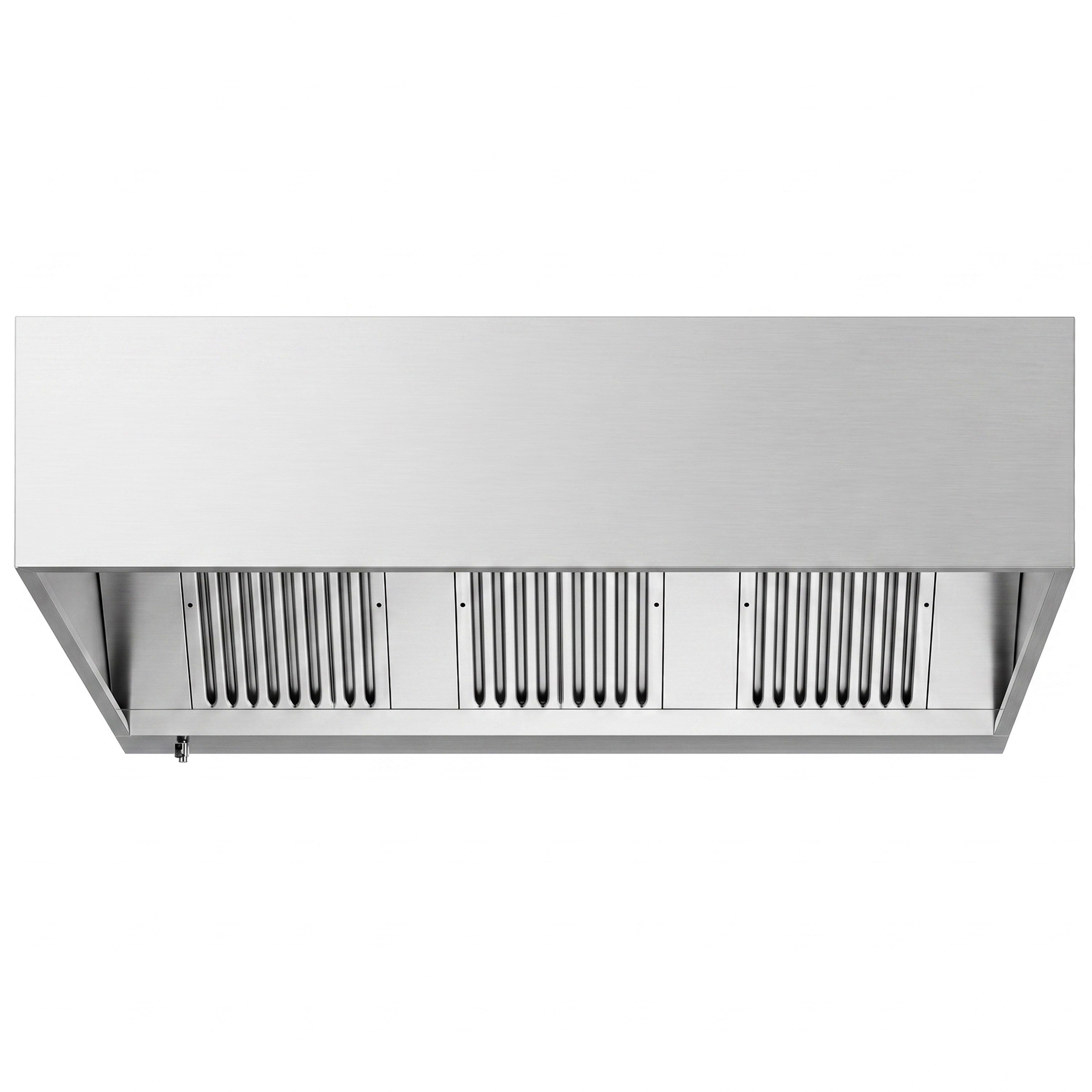 Hotte à adosser professionnelle - 1800mm - sans moteur - avec filtres et éclairage
