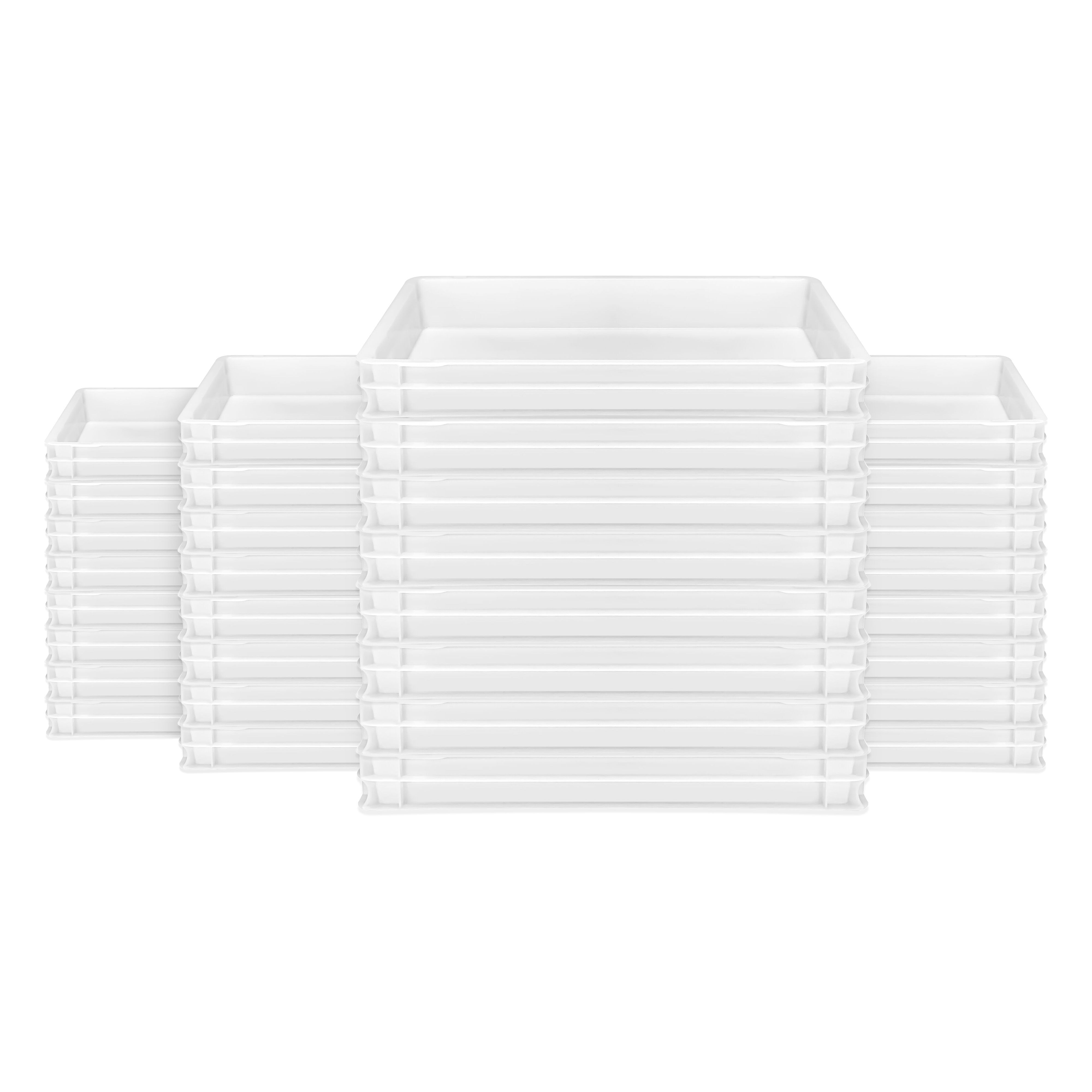 (32 pcs) Bac à pâtons - 600x400mm - Hauteur: 70mm - Polypropylène - Blanc