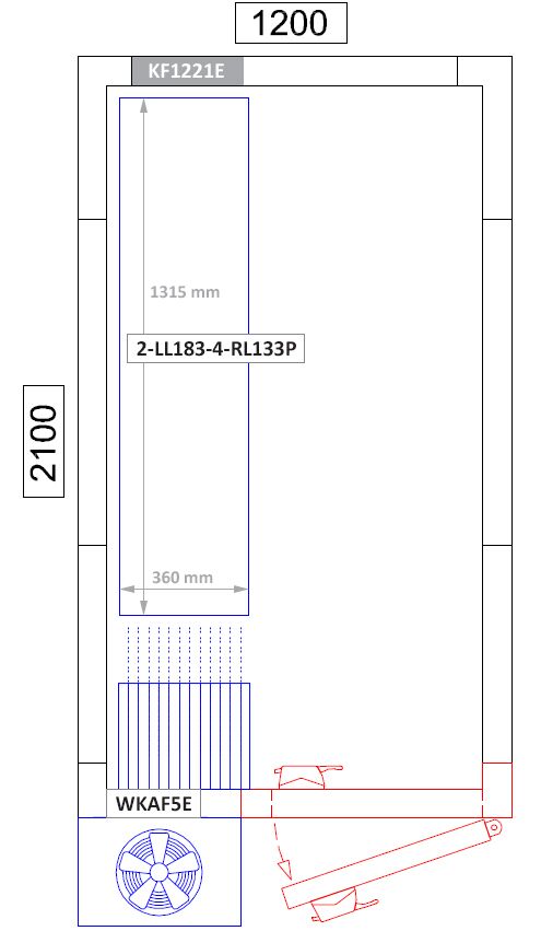 Étagère de base en aluminium - 1315 x 1800 mm - Capacité de charge : 600 kg