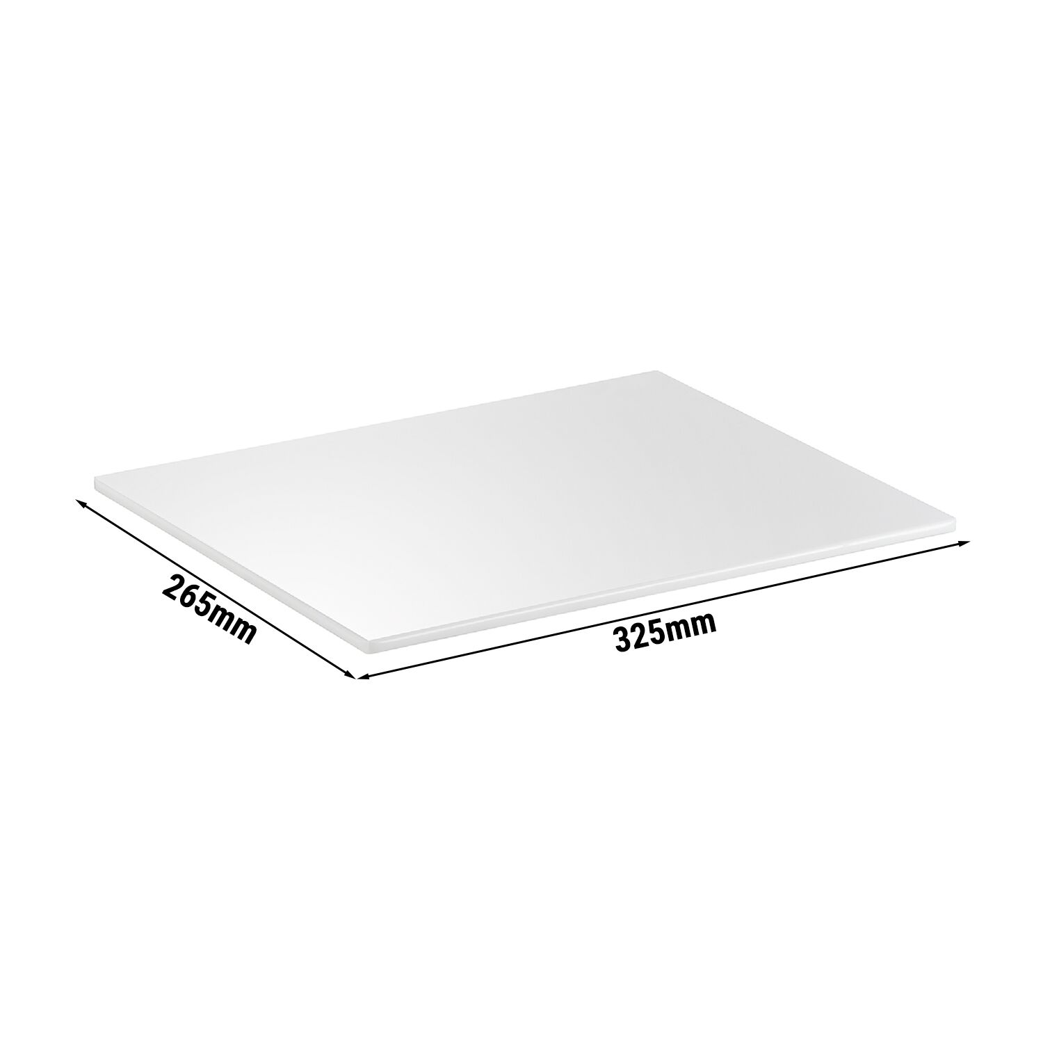 (6 pièces) Plateau GN 1/2 – ZERO – Mélamine – Hauteur : 15 mm – Blanc