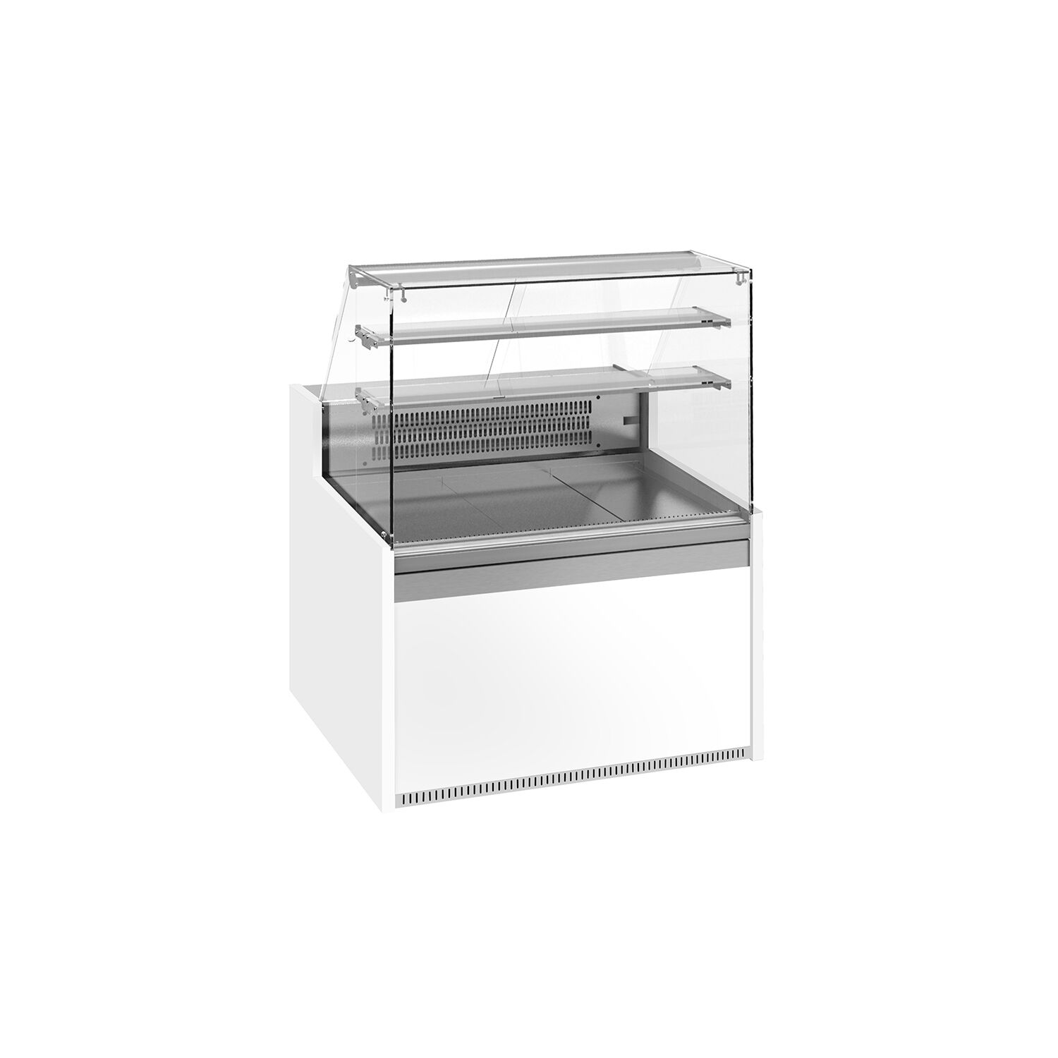 Comptoir vitrine réfrigérée - 998x985mm - +4/+8°C - 1 porte - 2 étagères - Vitre droite