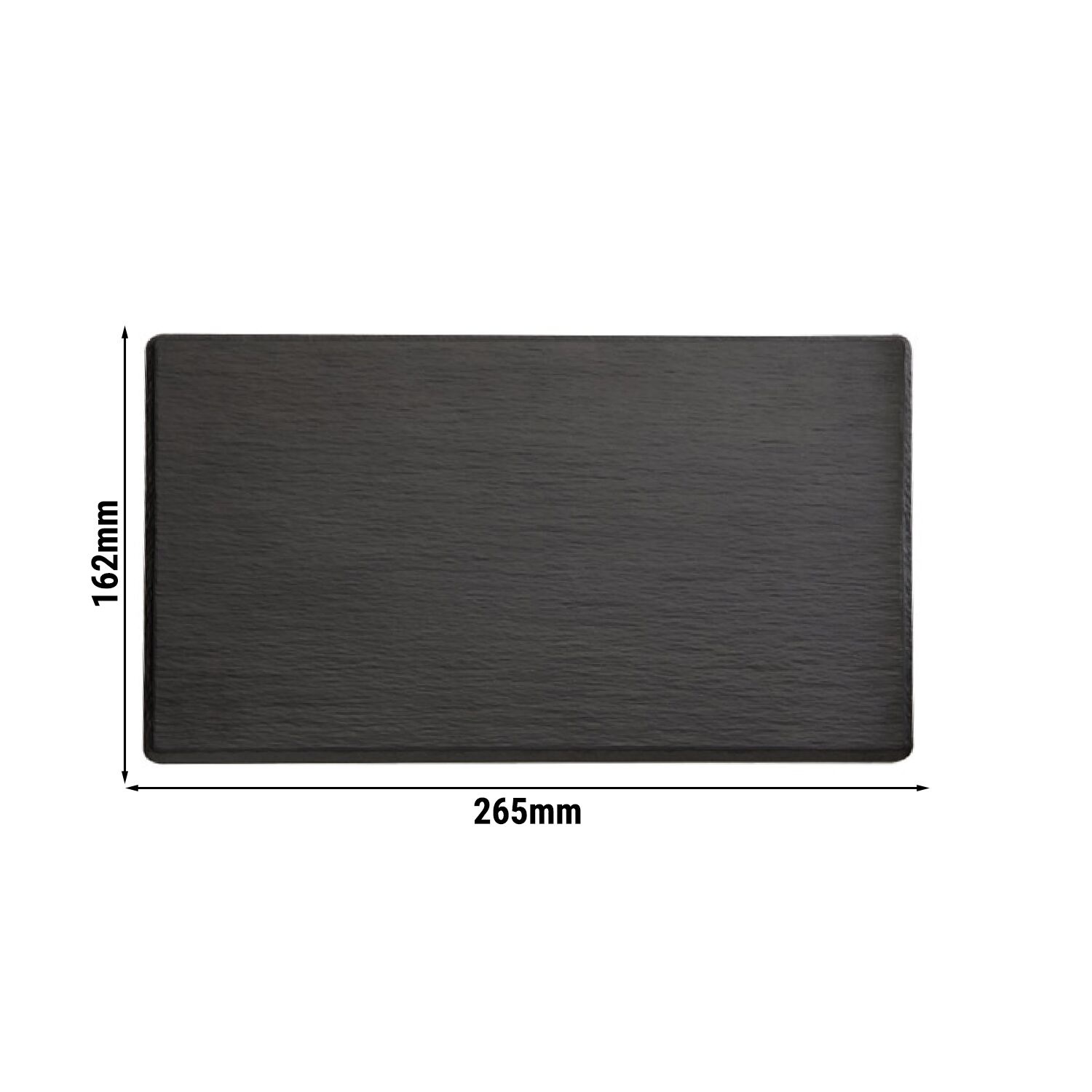 (6 pièces) Plateau GN 1/4 – SLATE – Mélamine – Hauteur : 12 mm – Noir