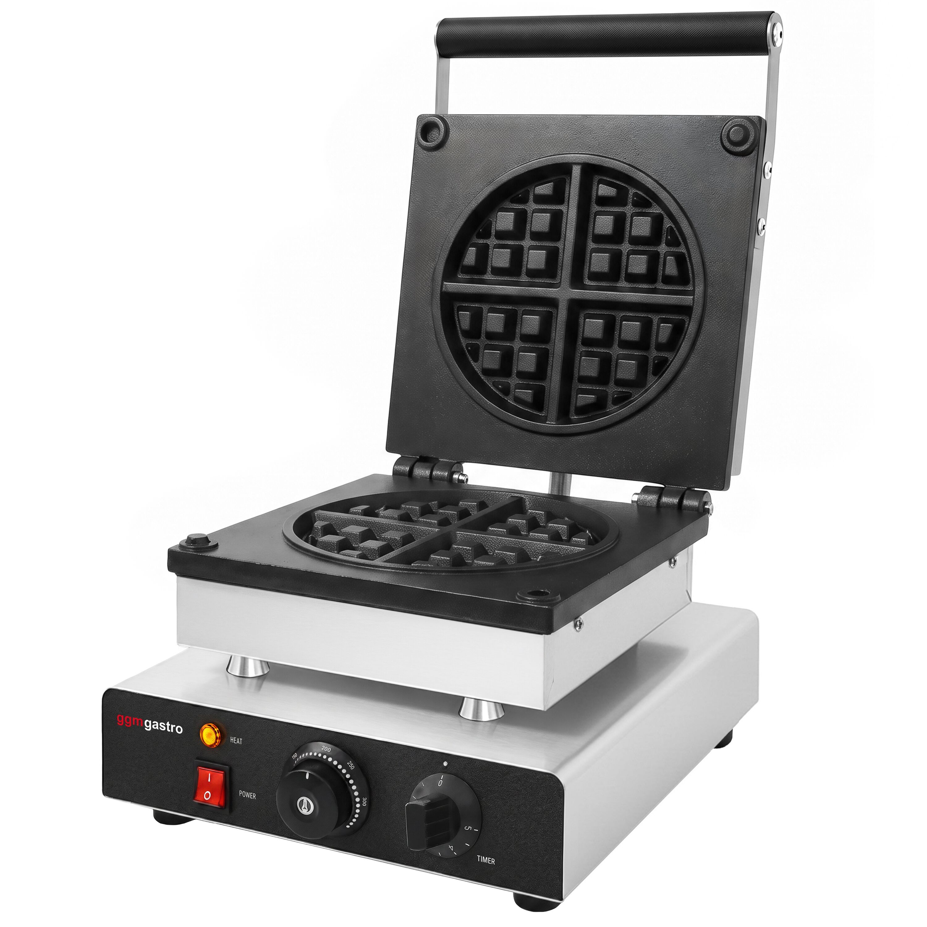 Waffle iron - Single - Manual - 1,75 kW - Shape: American waffle - Teflon-coated baking plates