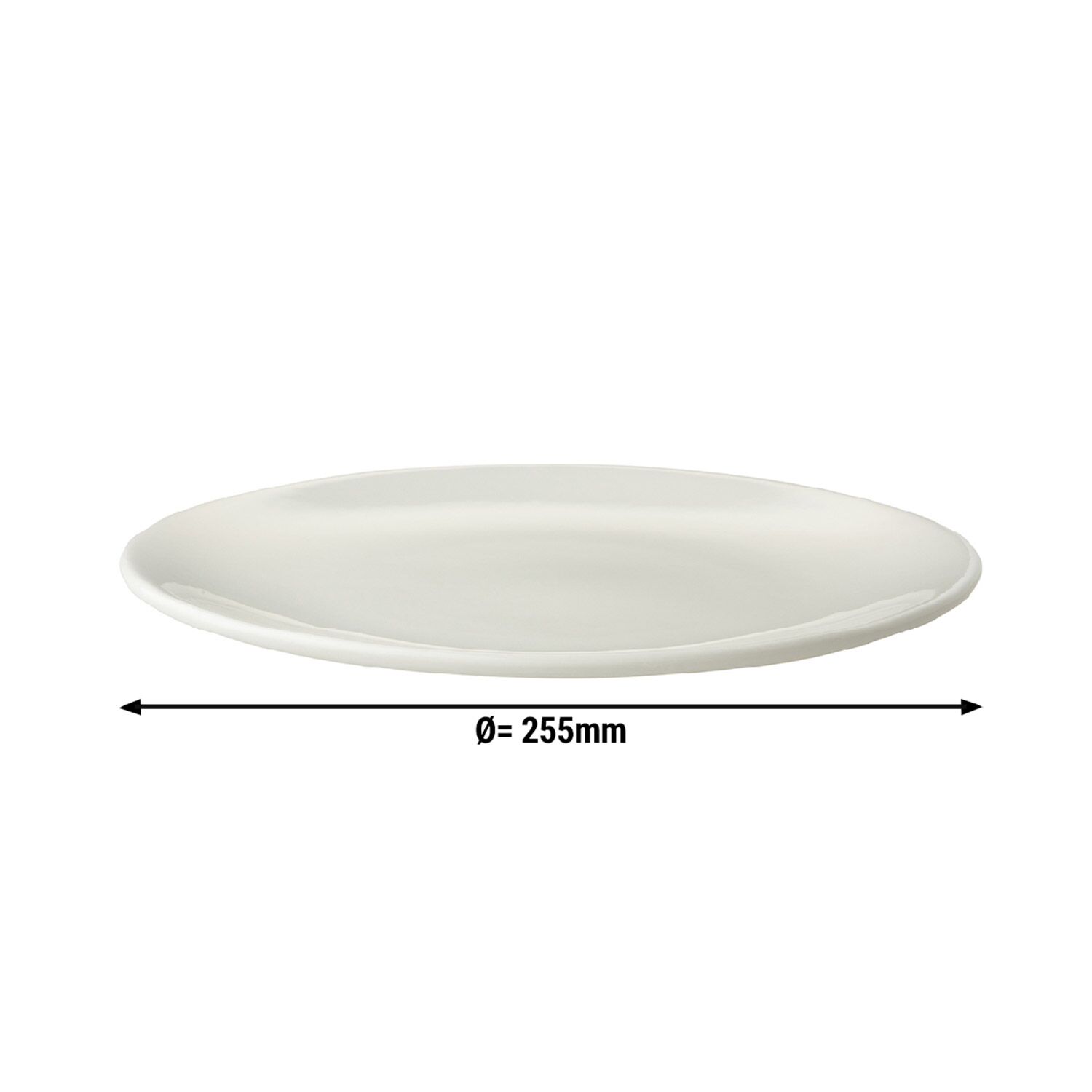 (12 pièces) LUX - Assiette Coupe Maastricht - Plate - Ø 255 mm - Ivoire
