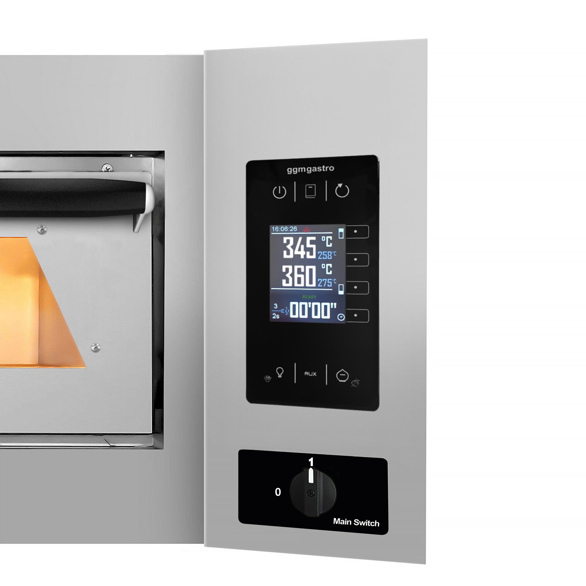 Commercial Deep Double-Deck Electric Pizza Oven Digital – 6+6 pizzas Ø35 cm - 400°C - Soft-Touch