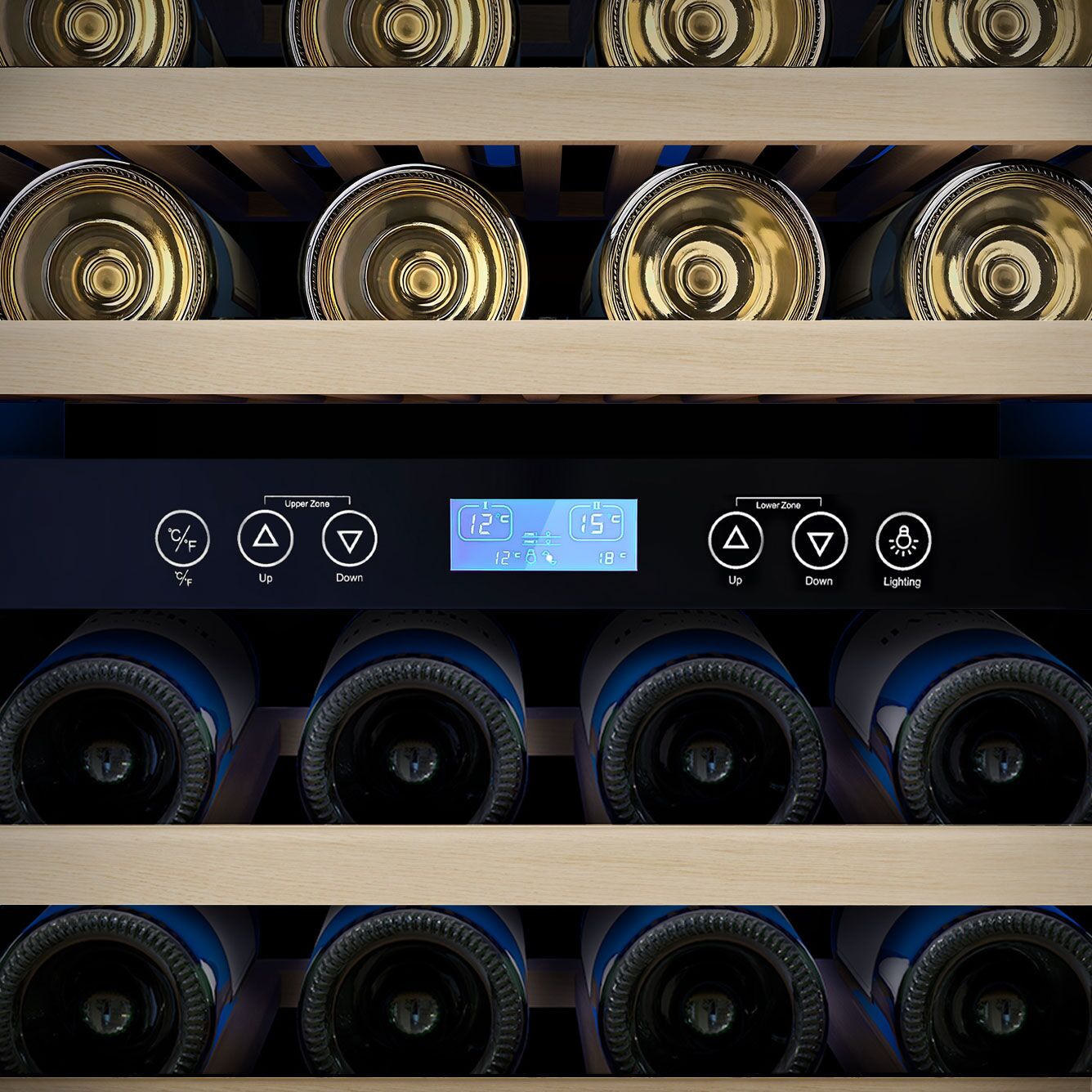 Cave à Vin - 2 Zones Climatiques - 450 Litres - max. 160 Bouteilles