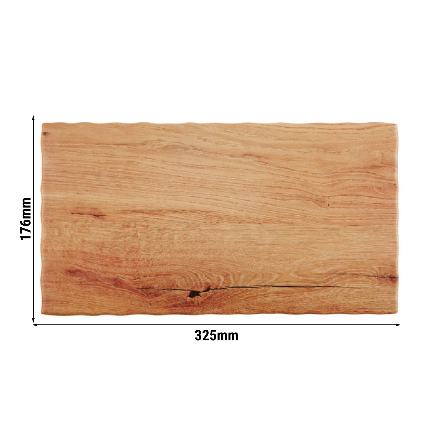 (6 pièces) Plateau GN 1/3 – OAK LIGHT – Mélamine – Hauteur : 15 mm – Marron