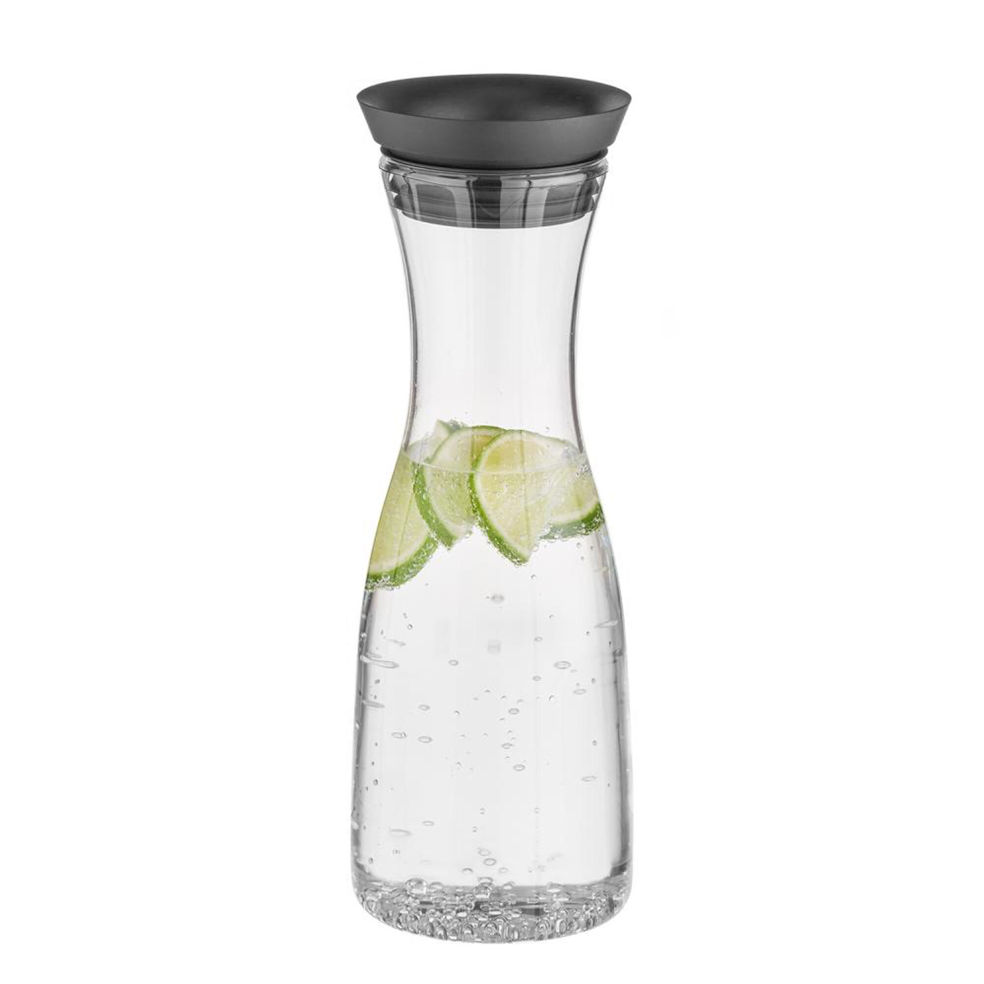 (6 Stück) Glaskaraffe - 1 Liter - automatische Deckelöffnung