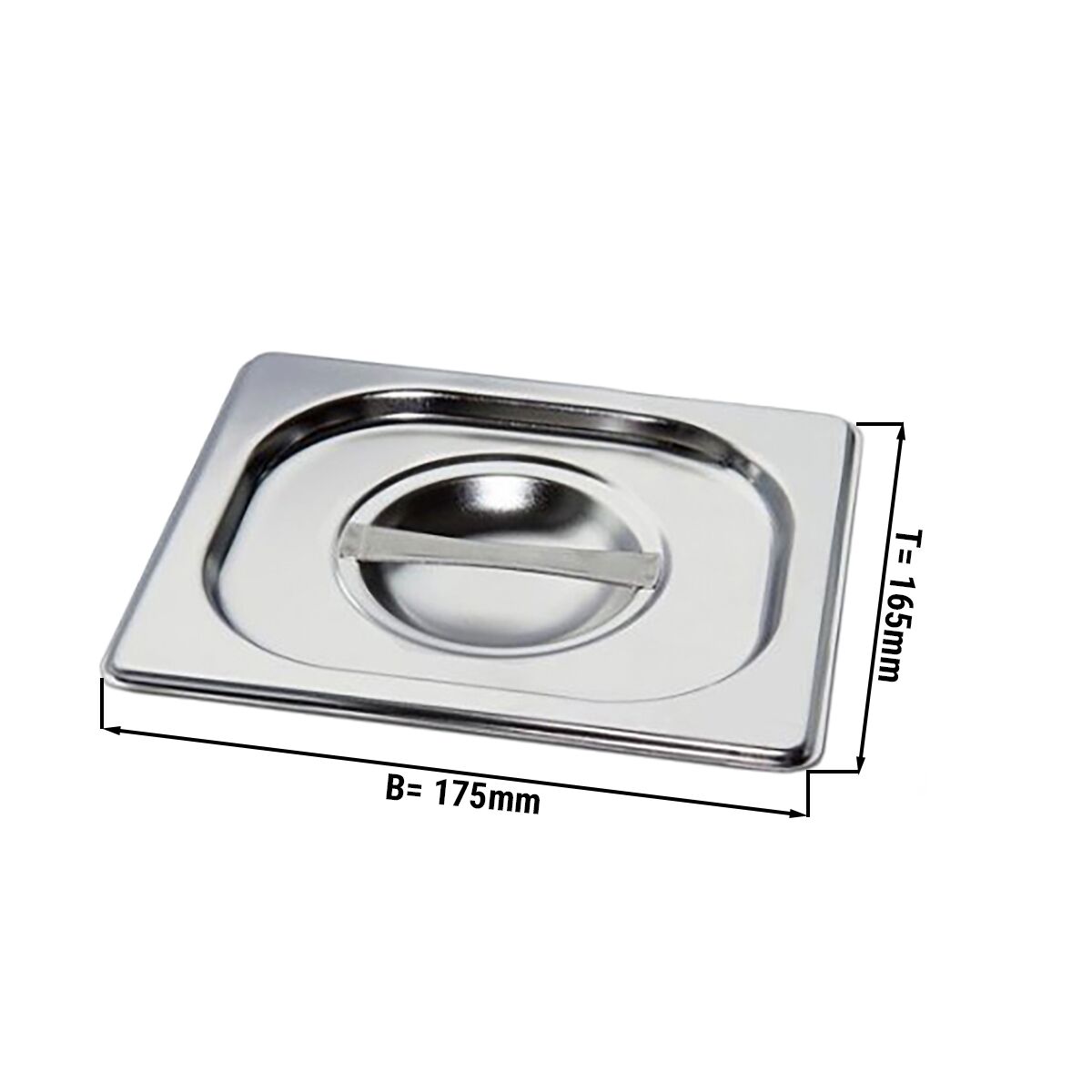 Stainless Steel GN Lid GN 1/6 - 176x162x27mm