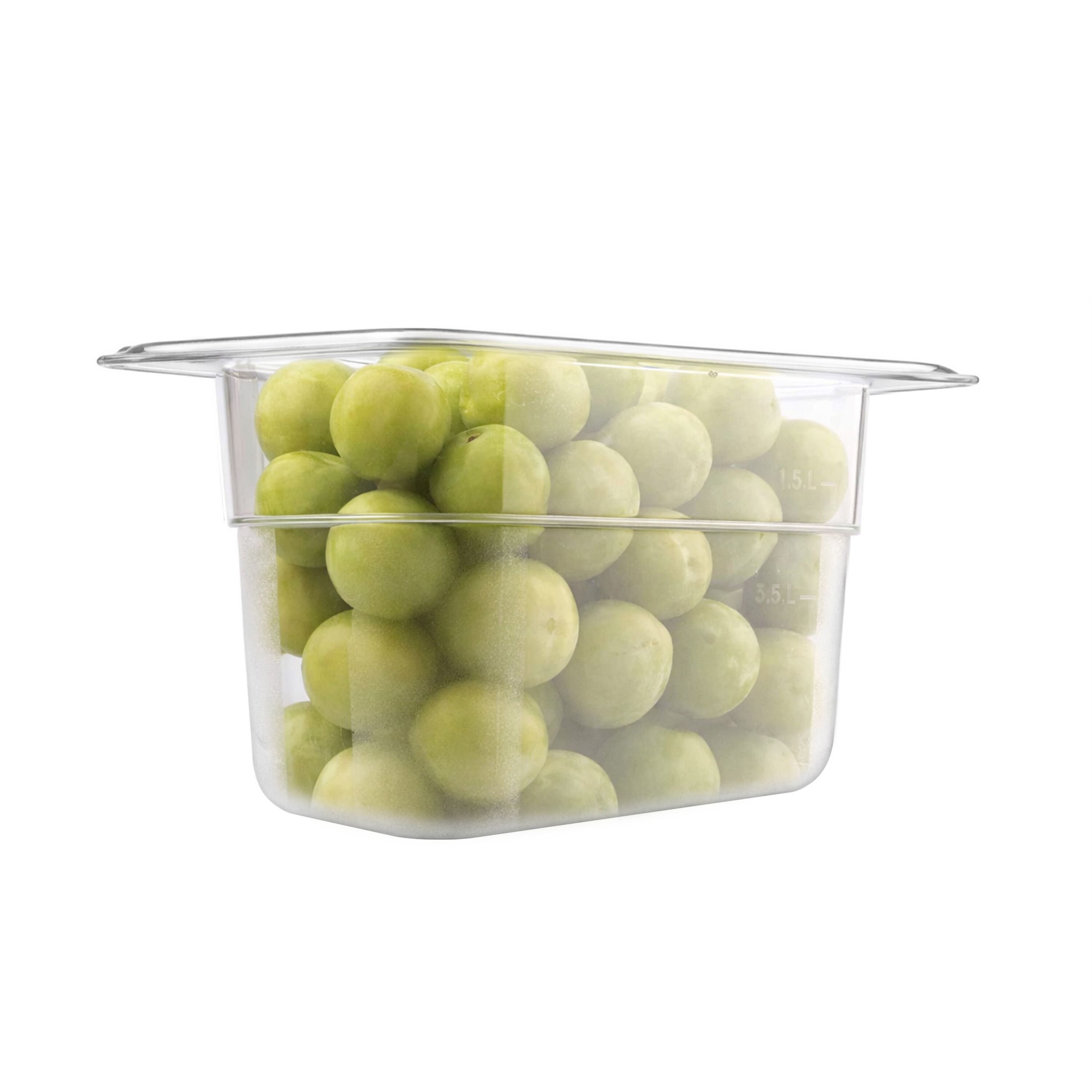 (6 kom) Polikarbonatna GN posuda GN 1/9 - prozirno - 0,57 l - Dubina: 65 mm