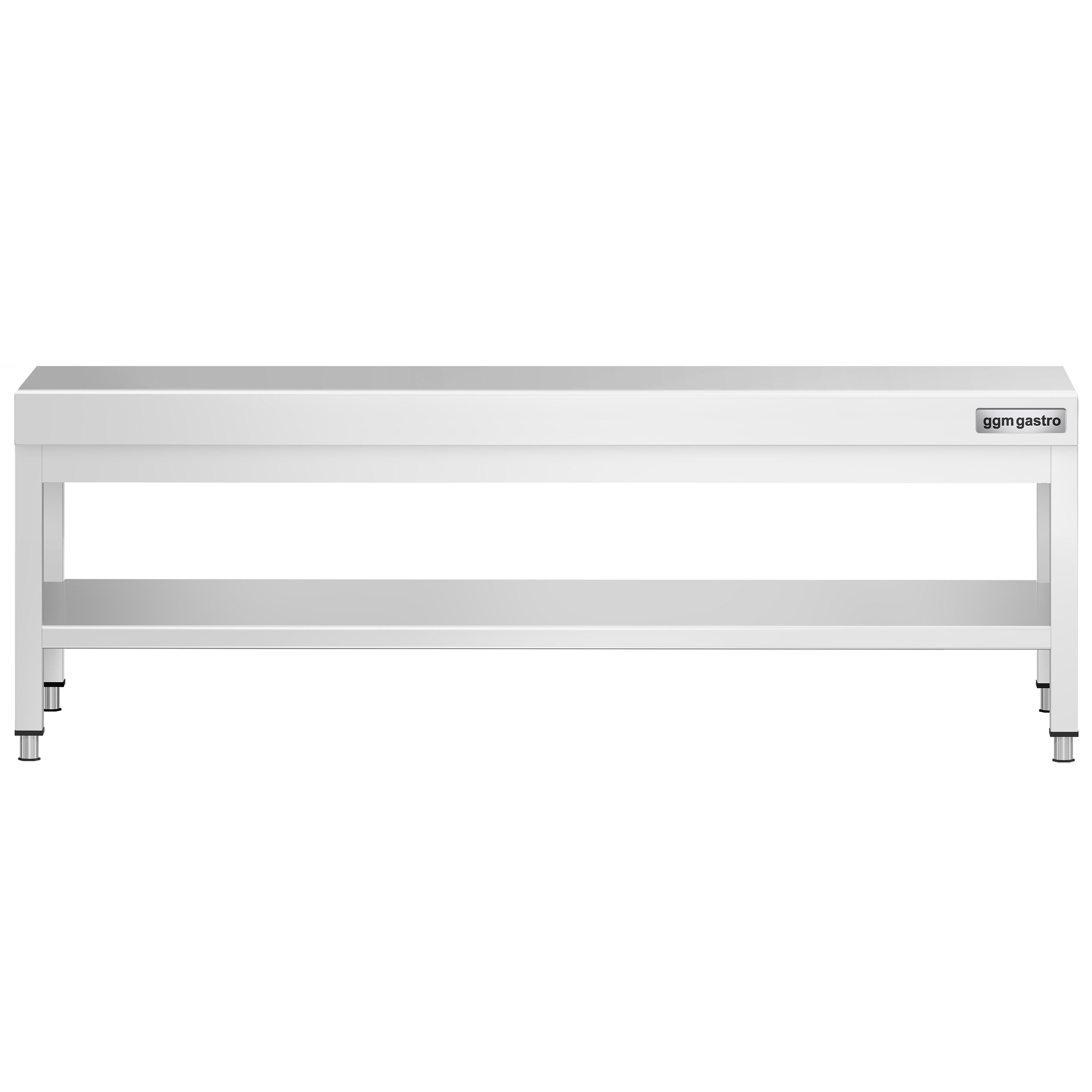 Table de travail en acier inoxydable PREMIUM - 2000x600mm - avec étagère basse