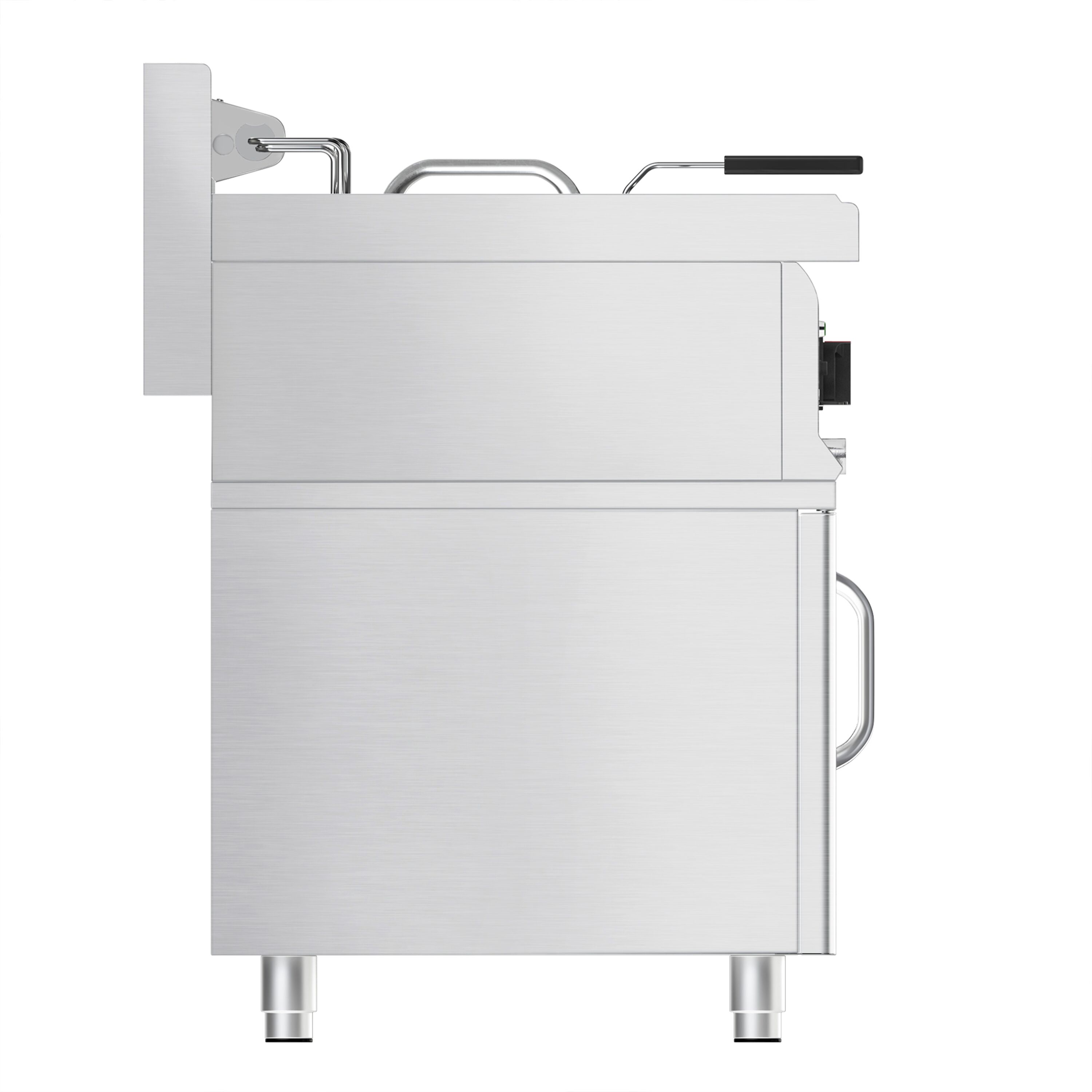 Friteuse électrique double – 10+10 litres – 18 kW – incl. soubassement avec 2 portes
