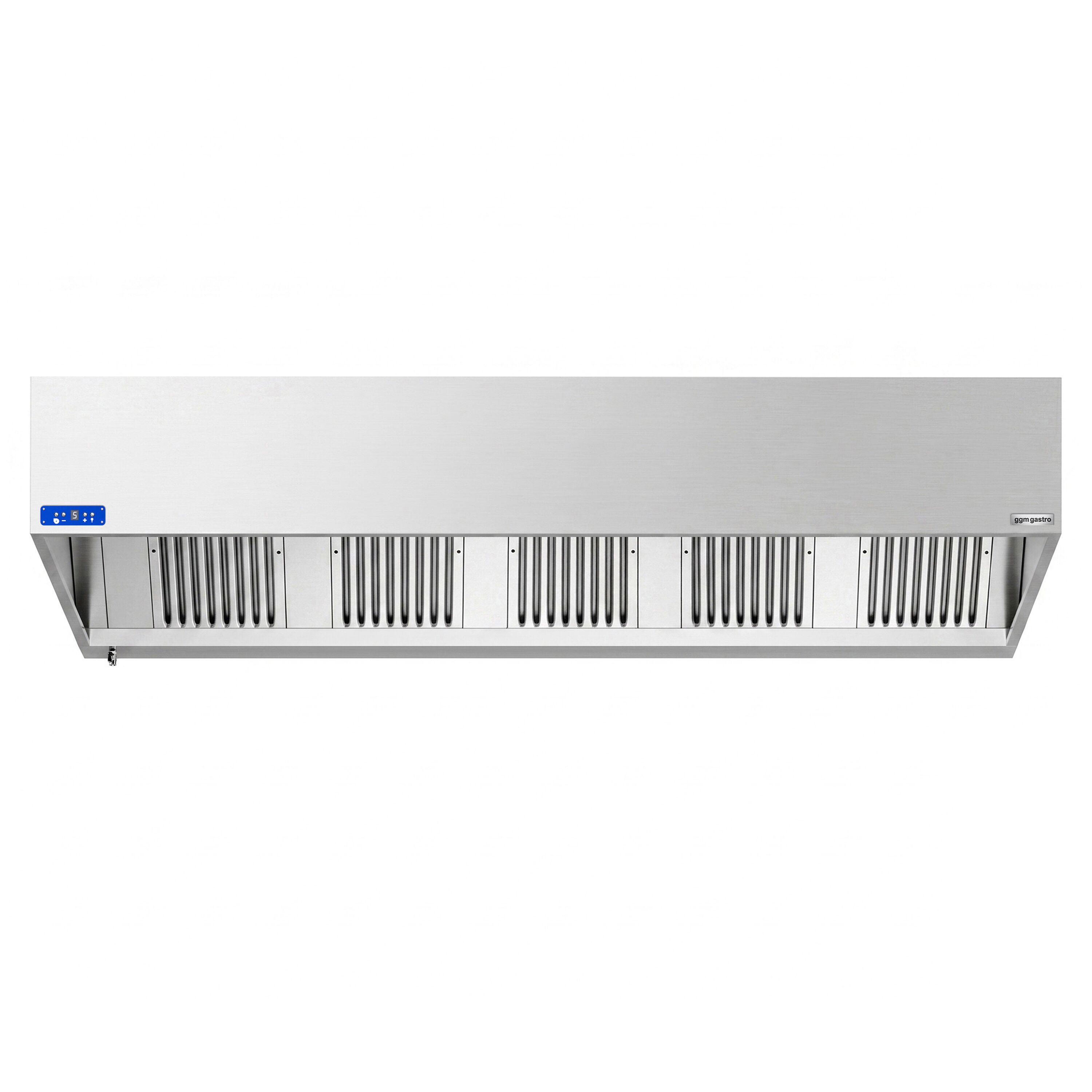 Commercial Wall-Mounted Extractor Hood with Motor – 2600mm – with Speed Controller, Baffle Filters & Lighting