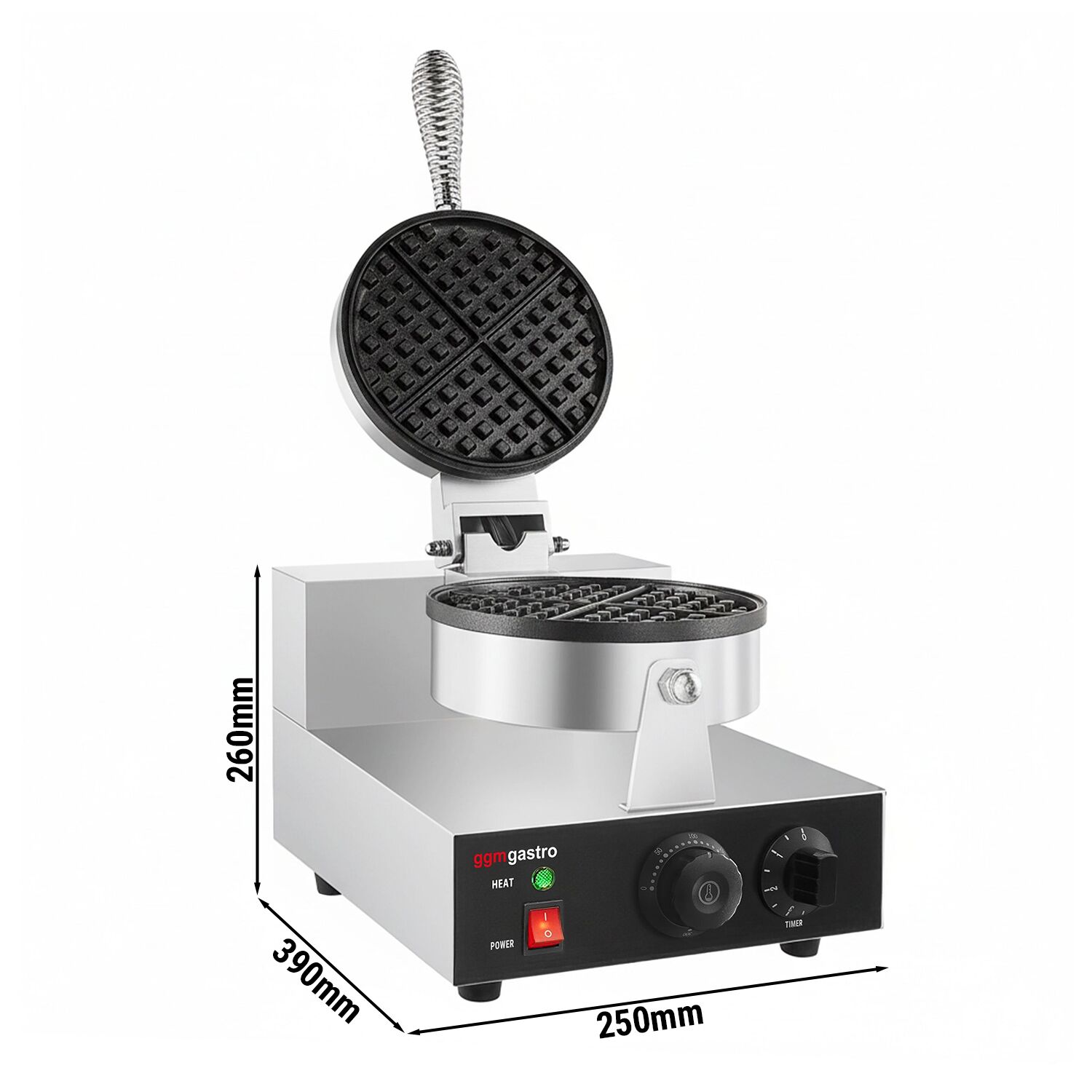 Gaufrier – simple – manuel – 1,3 kW – Forme : Rond – Ø 180 mm