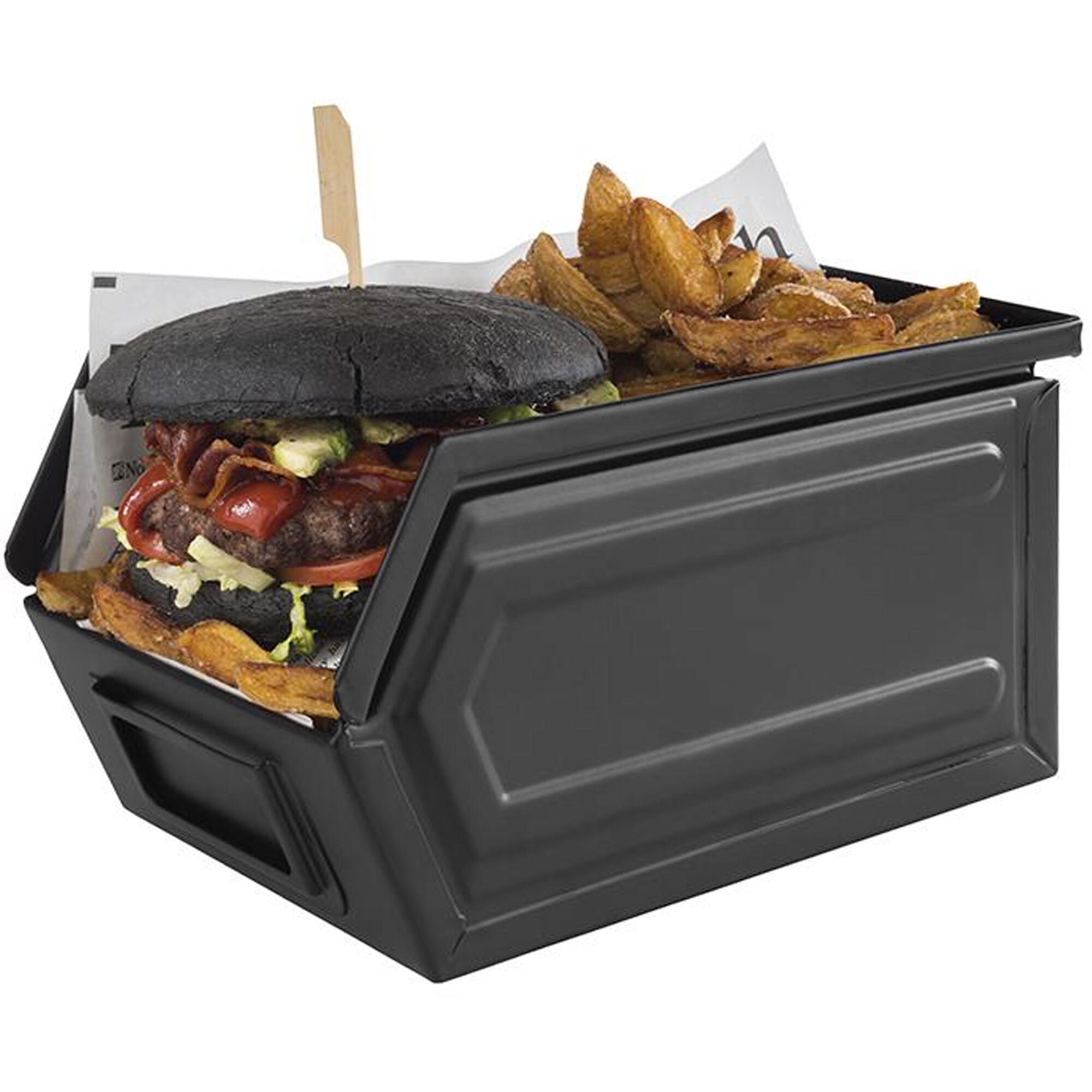 (6 pcs) Bocal alimentaire avec couvercle - INDUSTRIEL - 2,40L - Couvercle noir