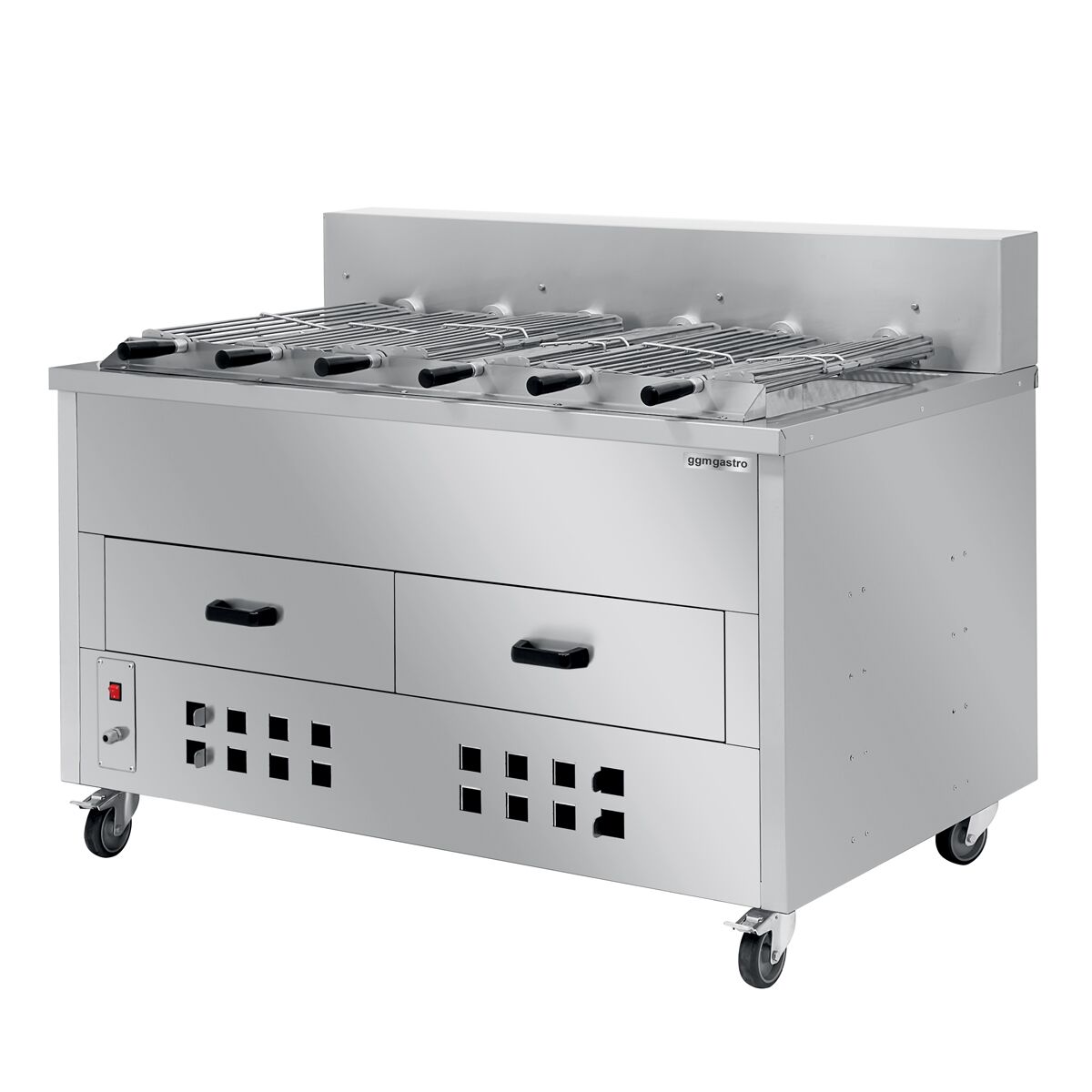 Charcoal Chicken Rotisserie - 1400mm - with 6 skewers