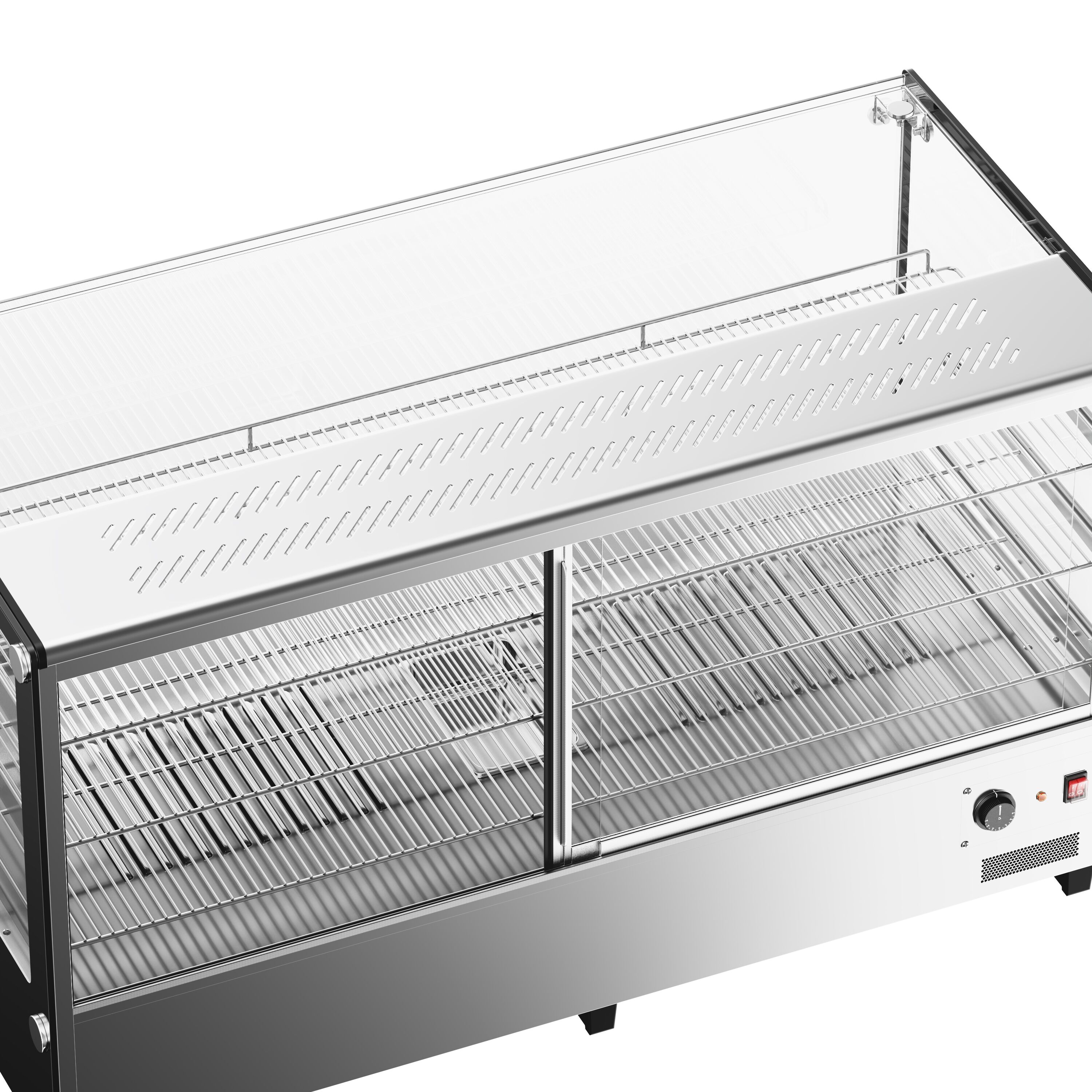 Vitrine chauffante – 1219 mm – 1,8 kW – avec 3 étagères