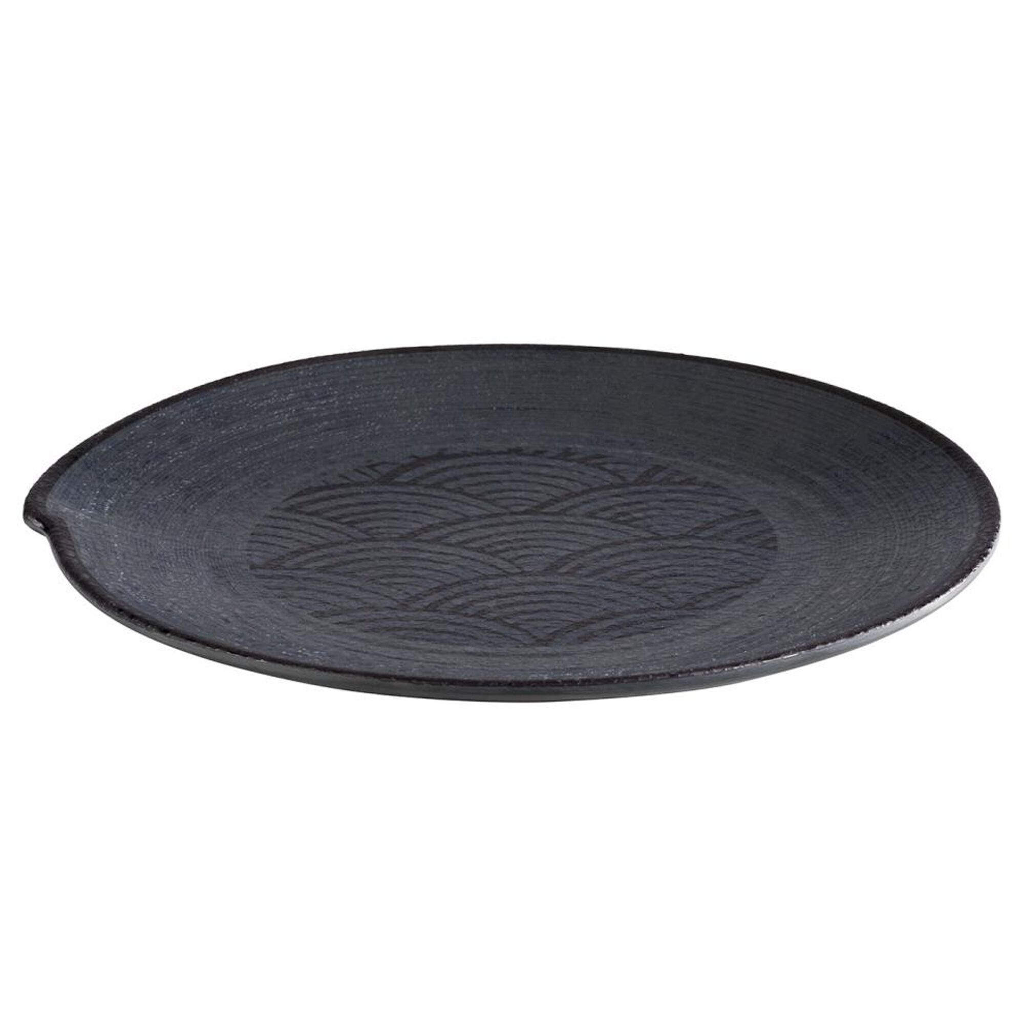 (6 pièces) Assiettes - DARK WAVE - Mélamine - Ø 270 mm