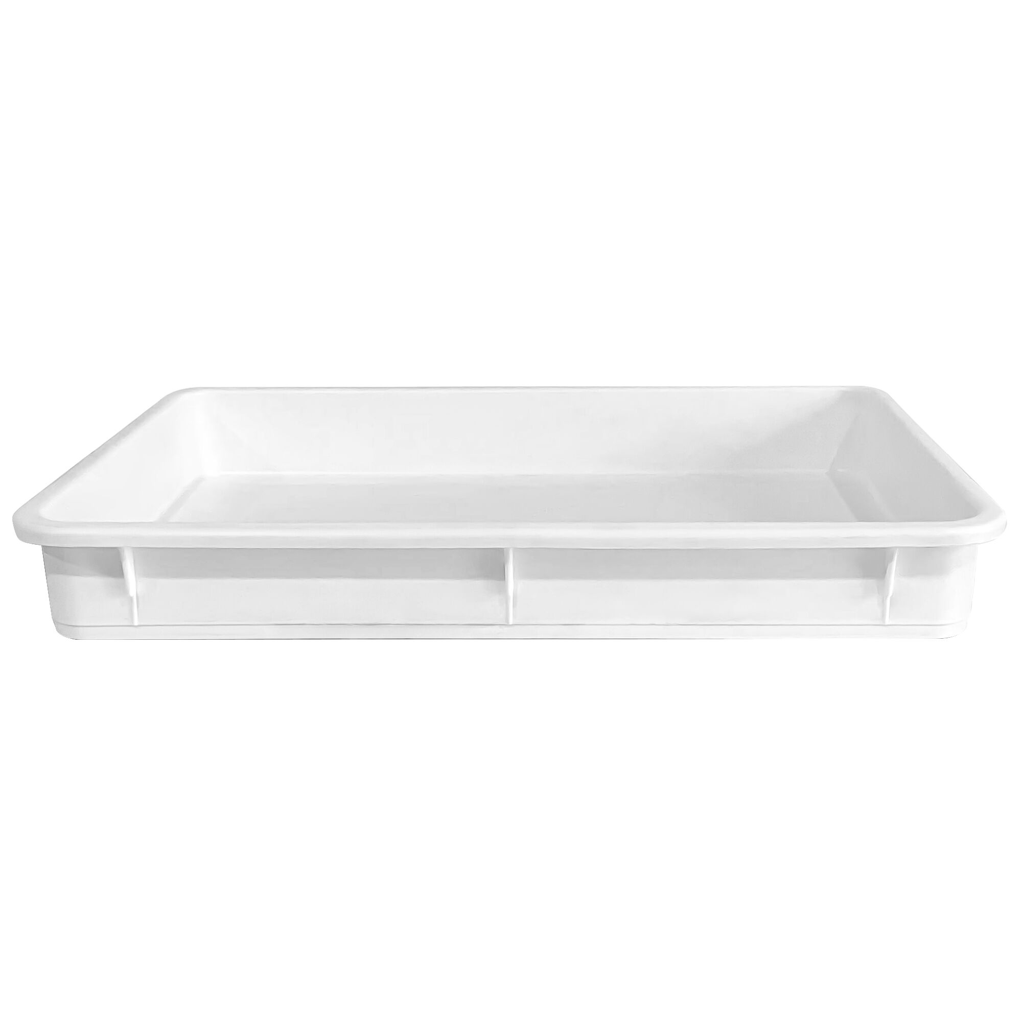 (9 tlg) Přepravka na těsto-set - 8 nádob & 1 víko - EN 600x400 - Výška: 75 mm - Polypropylen - bílá