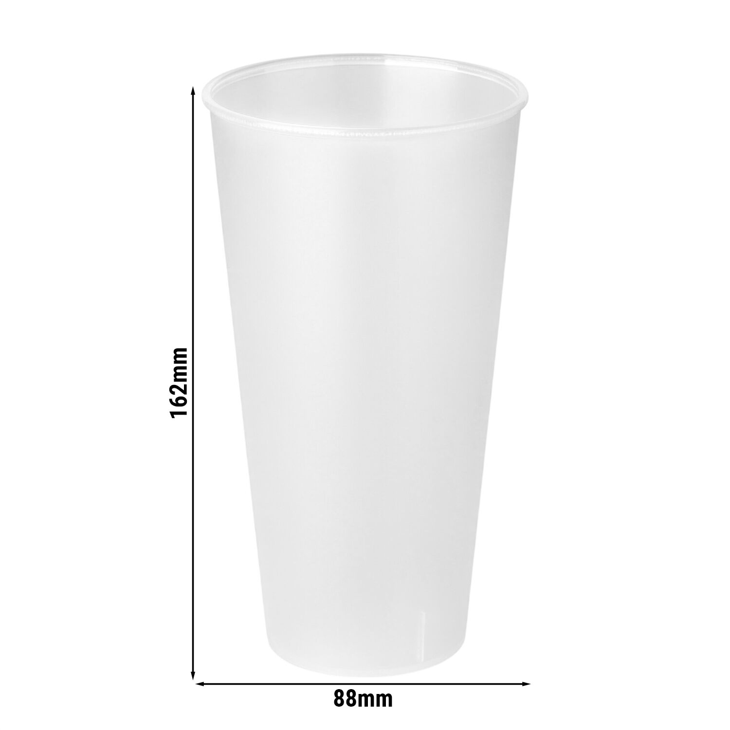 (24 pièces) Gobelets réutilisables - 500ml - Transparent