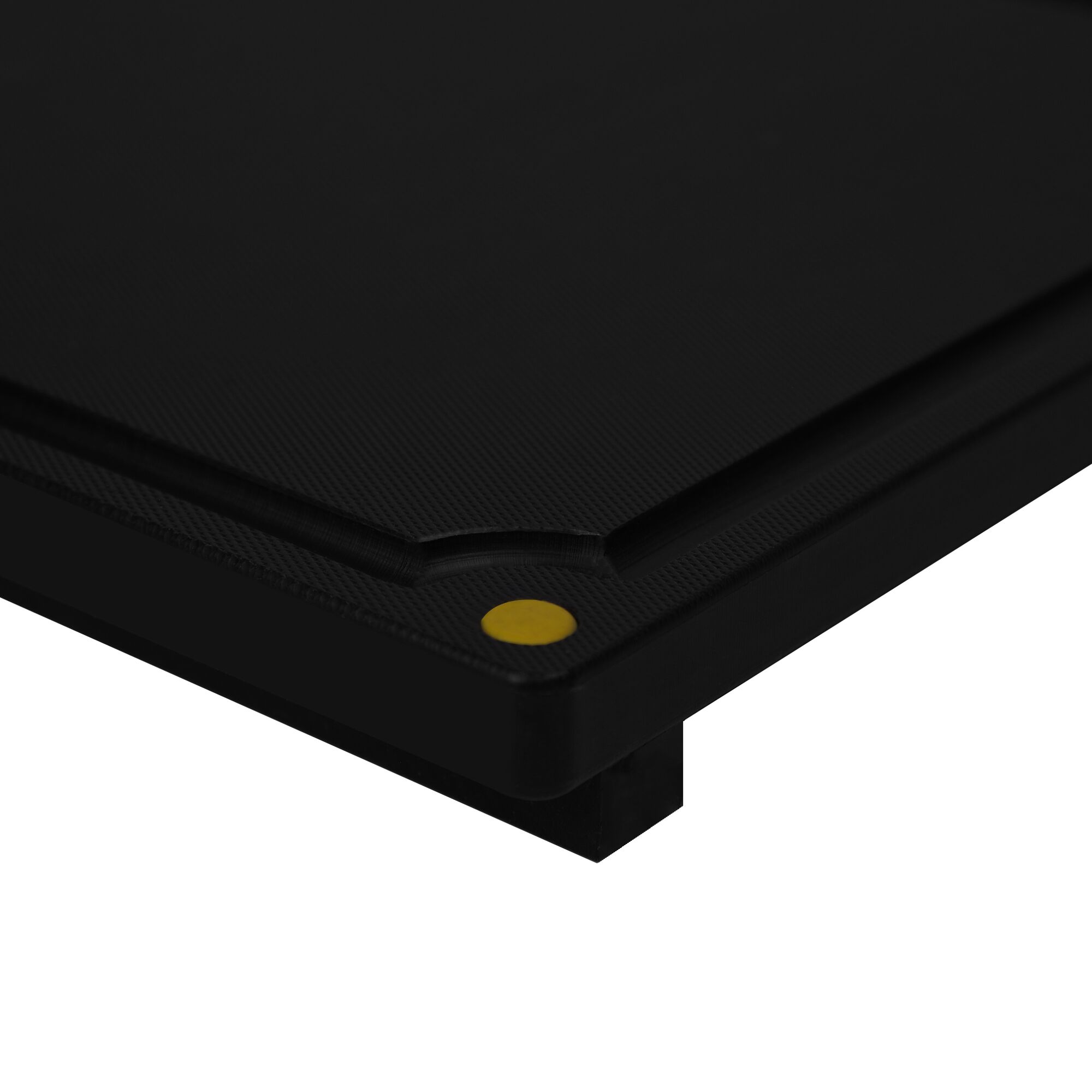 Chopping Board with Juice Groove - 265x325mm - Thickness: 20mm - HACCP-Compliant - Polyethylene - Black