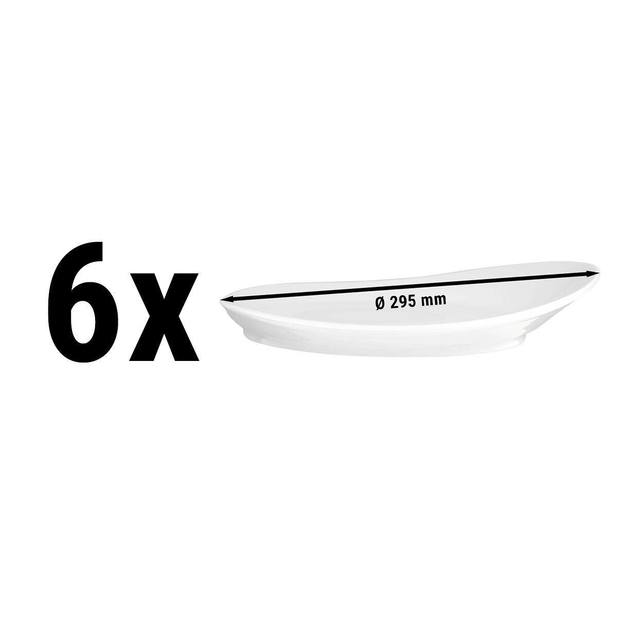 (6 stuks) SELTMANN WEIDEN | Gourmetbord - plat - Ø 295mm