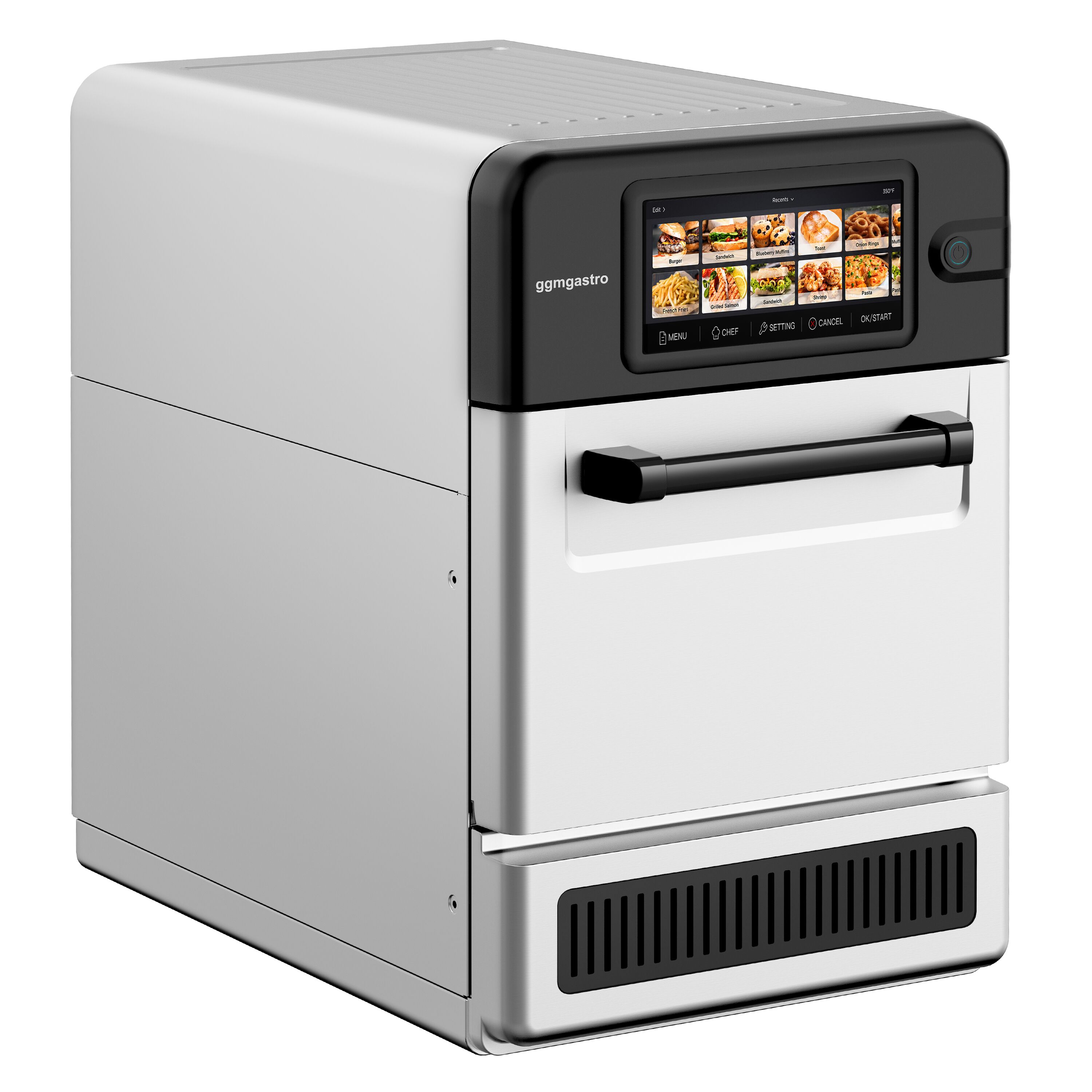 Four rapide - 3 kW - avec fonction gril et micro-ondes - 18,7 litres - Argenté