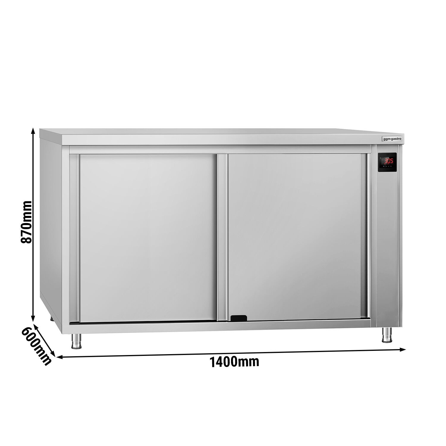 Armoire chauffante professionnelle - 1.5W - 1 étagères - 1400x600x870mm