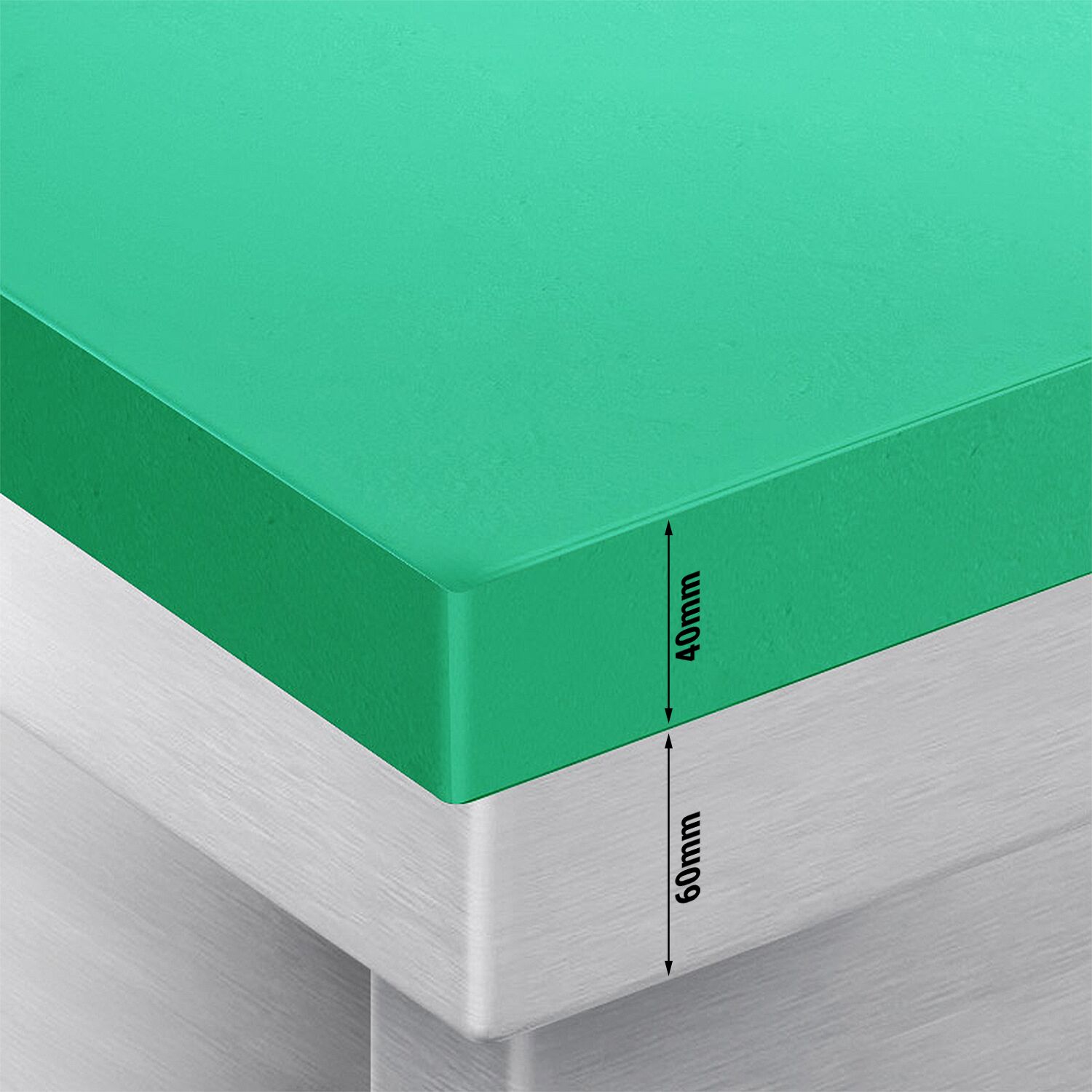 Table réfrigérée PREMIUM - 1400x700 mm - avec 2 portes vitrées - incl. planche à découper verte