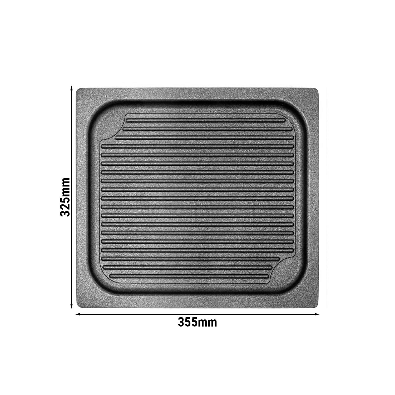Plaque de grill pour four mixte GN 2/3