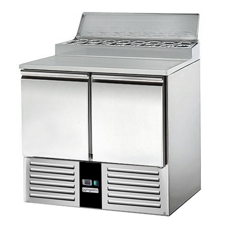 Zubereitungstisch Mini PREMIUM - 900mm - für 5x GN 1/6 - 2 Türen