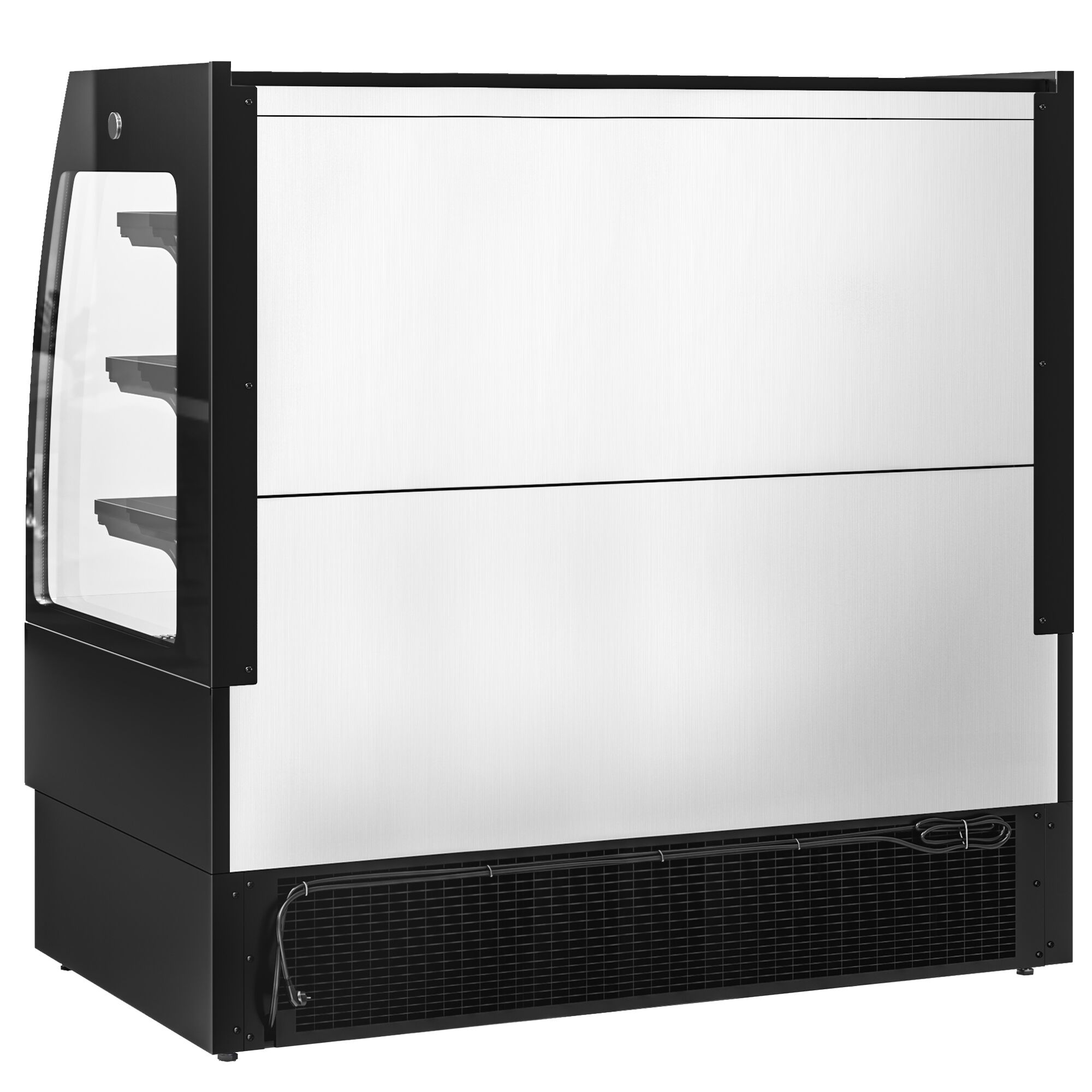 Vitrine murale réfrigérée - Libre-service - 1500mm - 480L - avec 3 étagères - arrière fermé - Noir